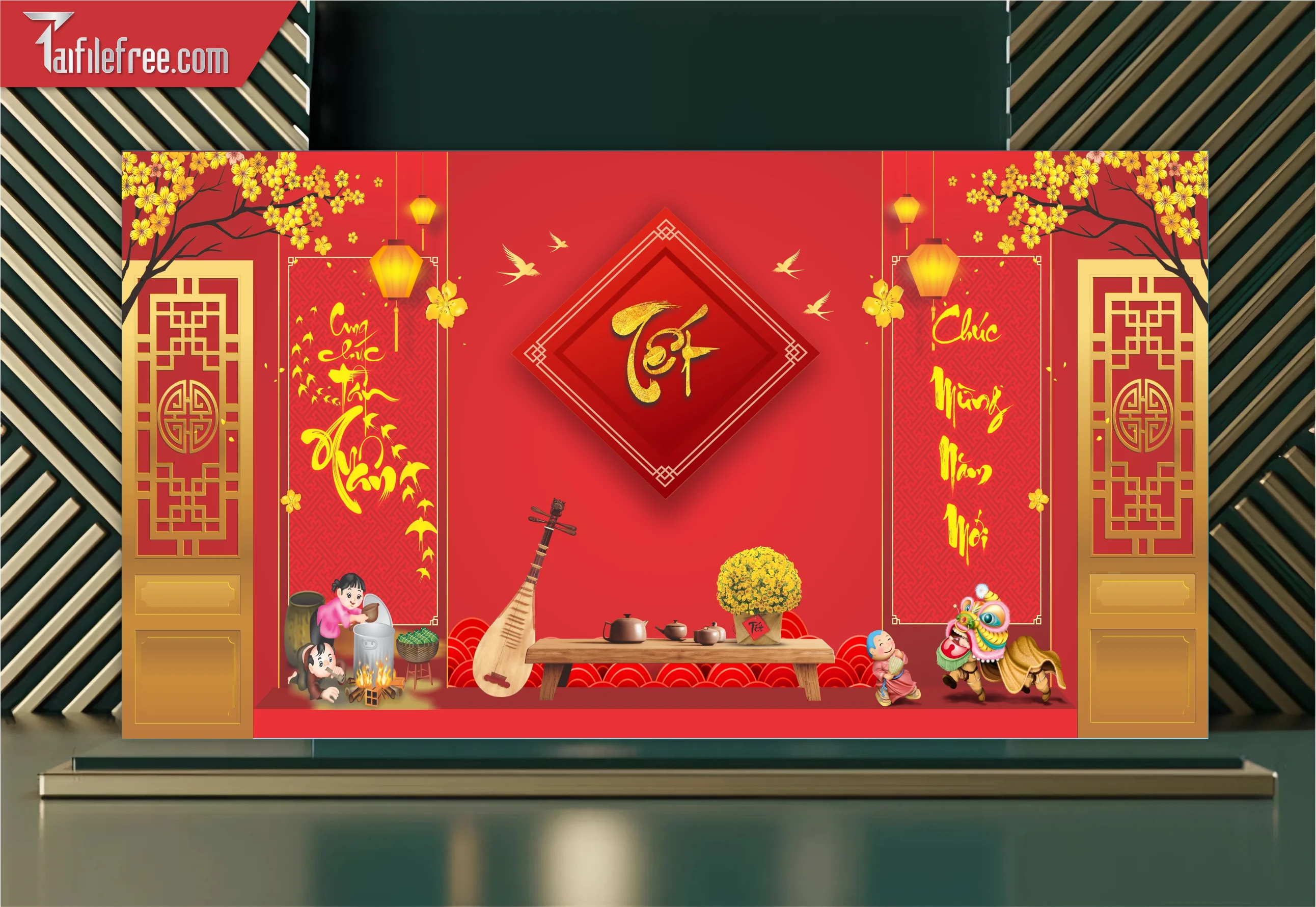 Tiều Cảnh Trang Trí Tết Nguyên Đán CT44