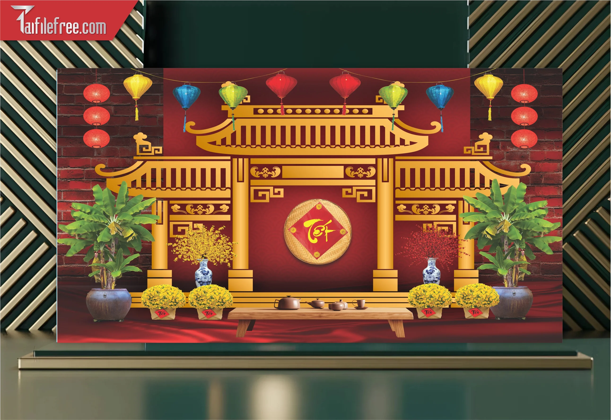 Tiều Cảnh Trang Trí Tết Nguyên Đán CT47
