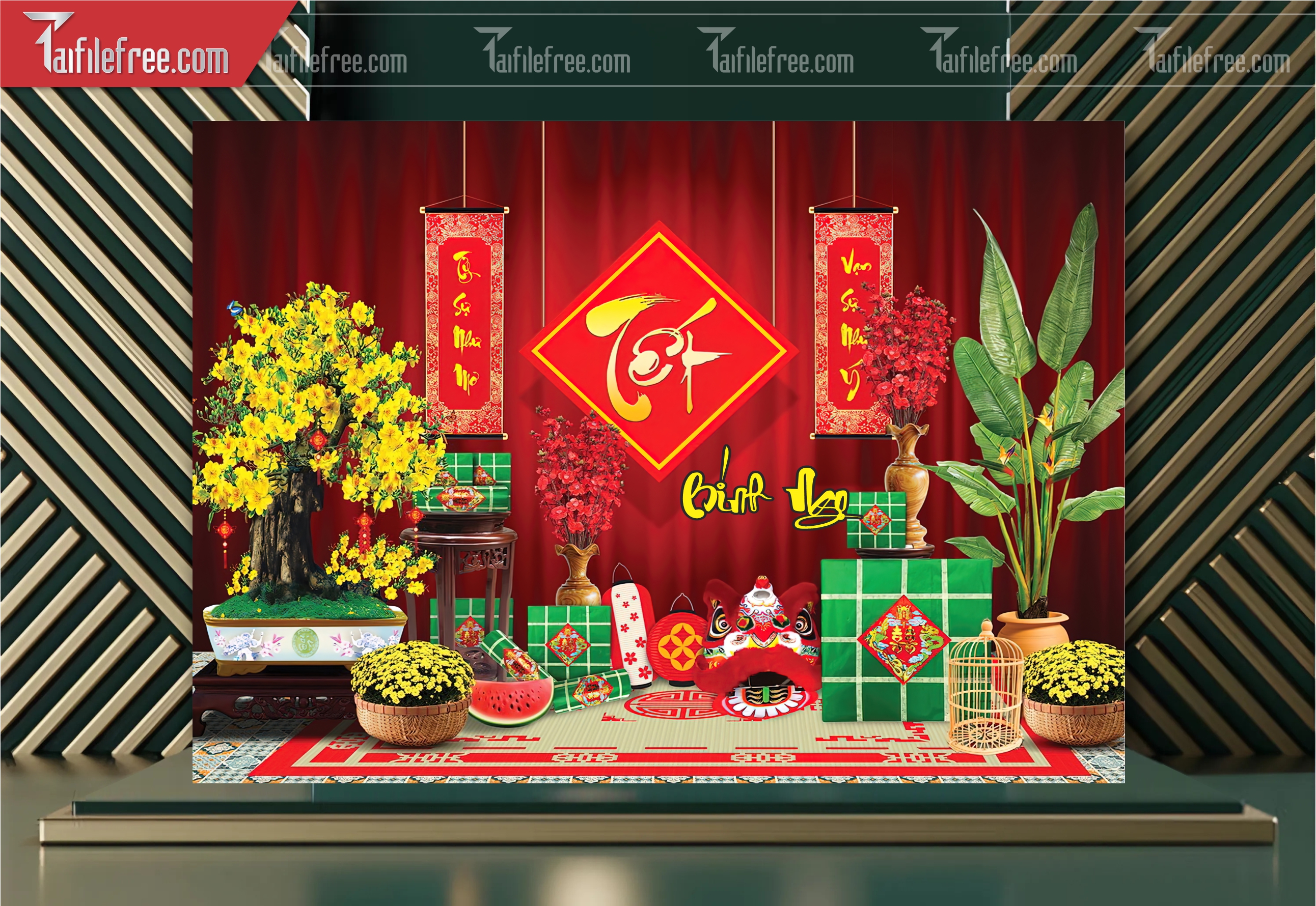 Tiều Cảnh Trang Trí Tết Nguyên Đán CT64