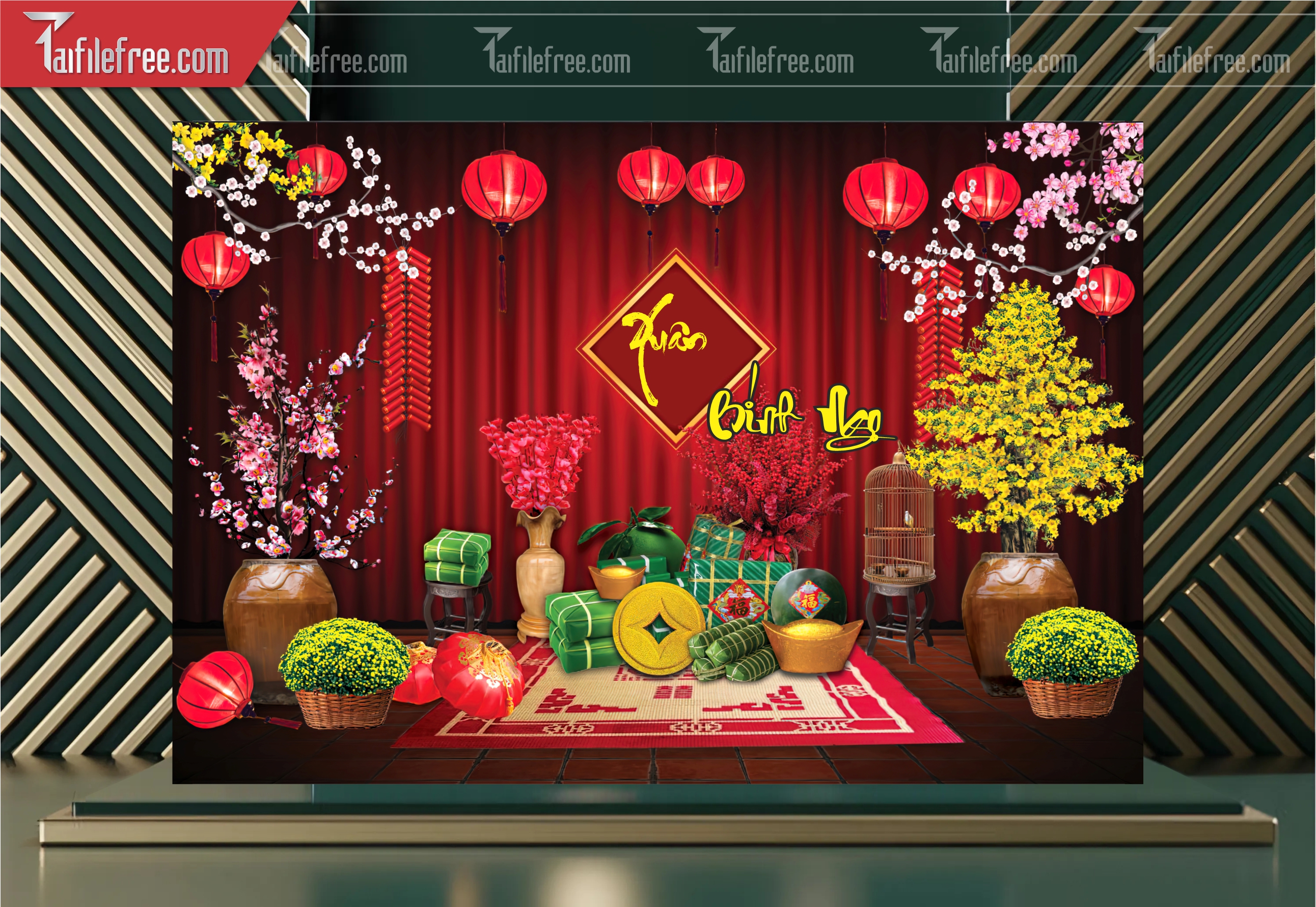 Tiều Cảnh Trang Trí Tết Nguyên Đán CT69