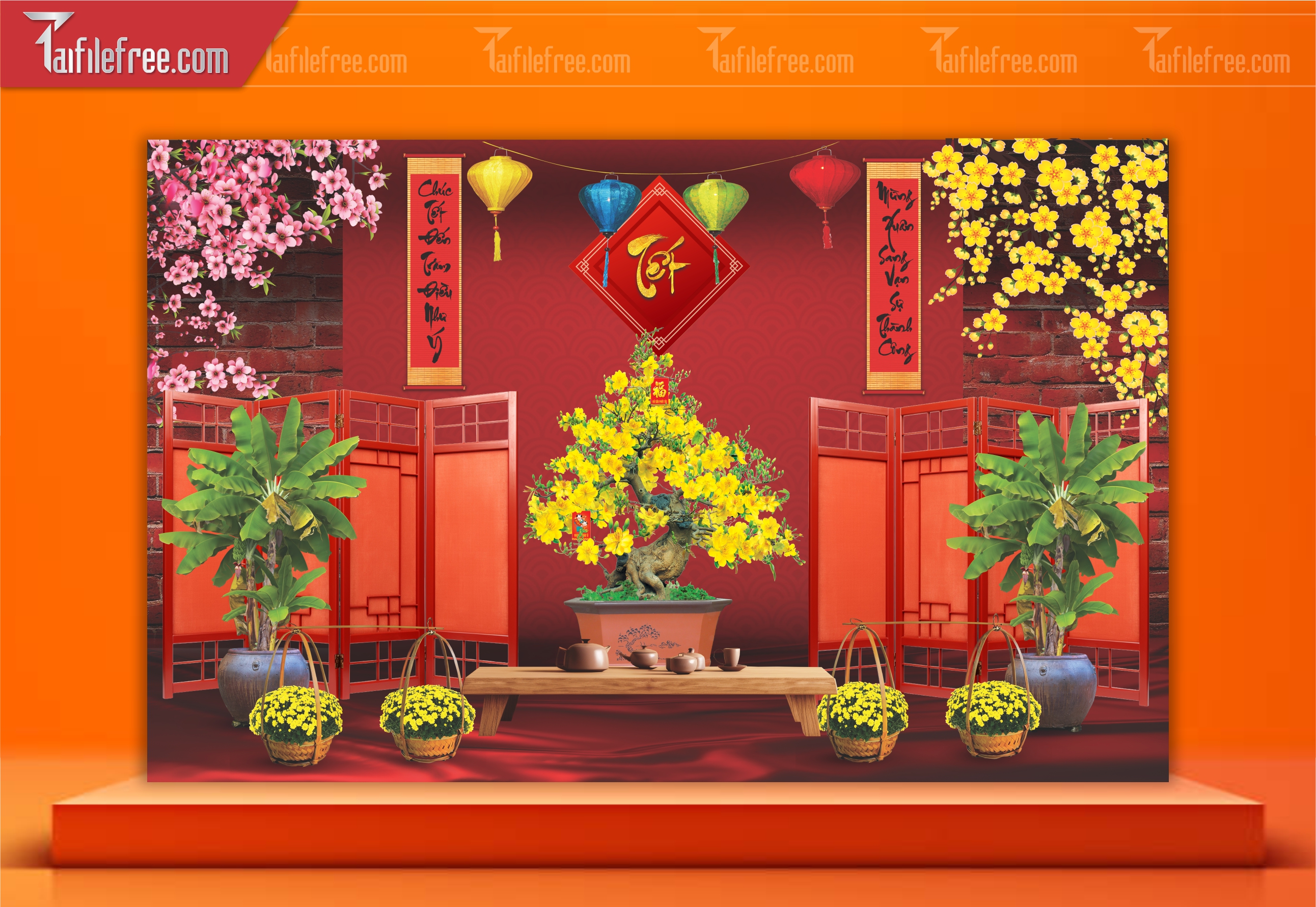 Tiều Cảnh Trang Trí Tết Nguyên Đán CT79