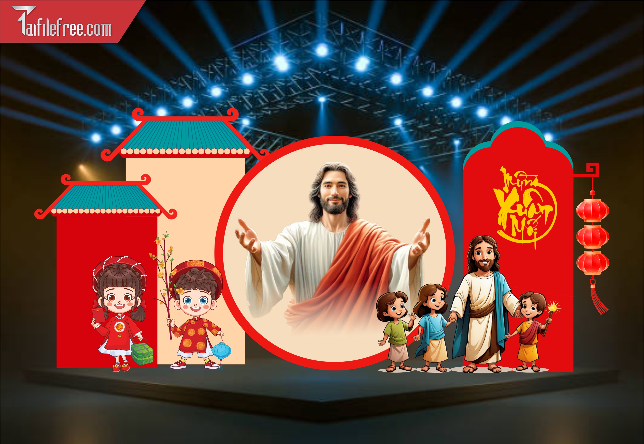 Tiều Cảnh Trang Trí Xuân Công Giáo CT83