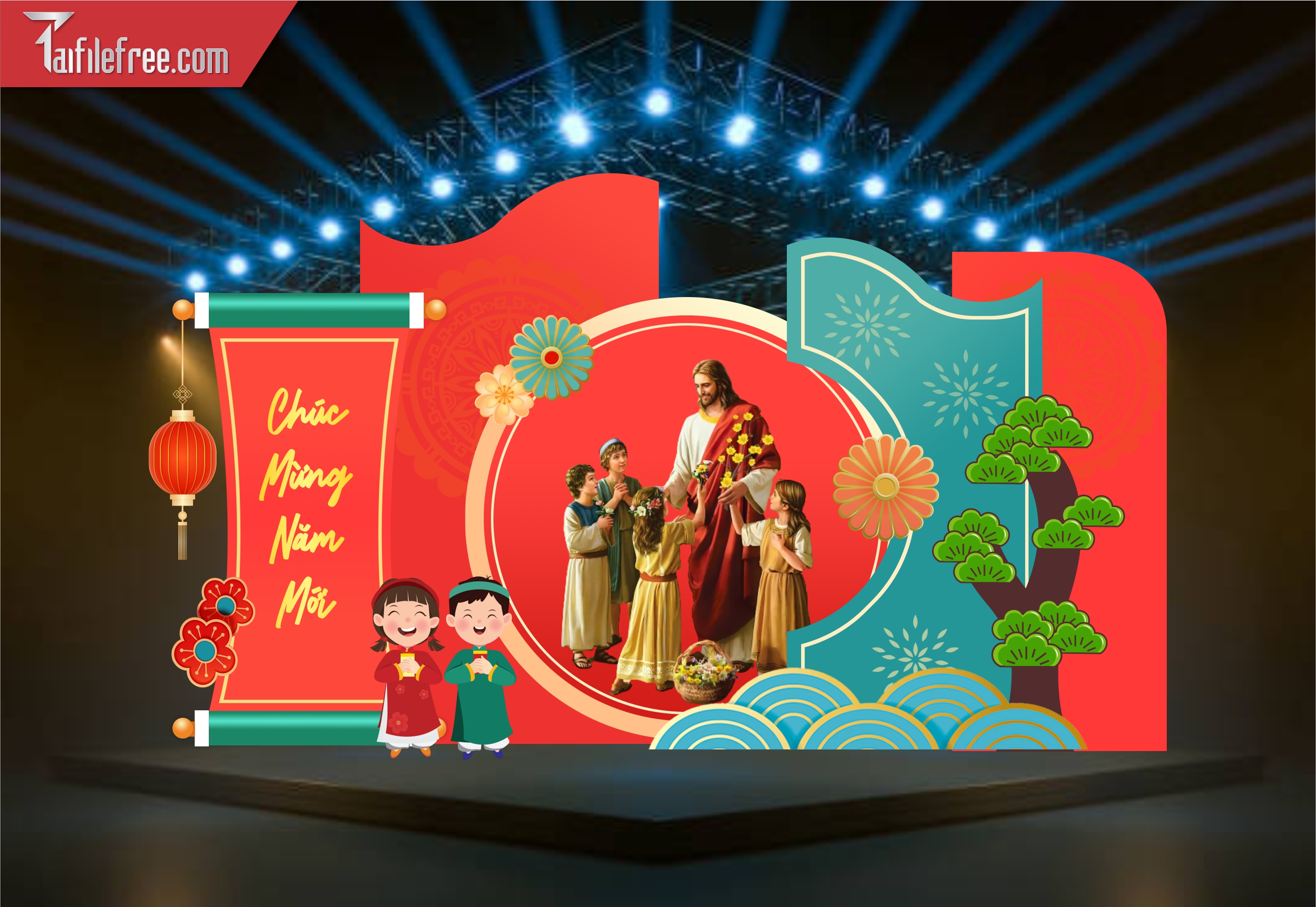 Tiều Cảnh Trang Trí Xuân Công Giáo CT85