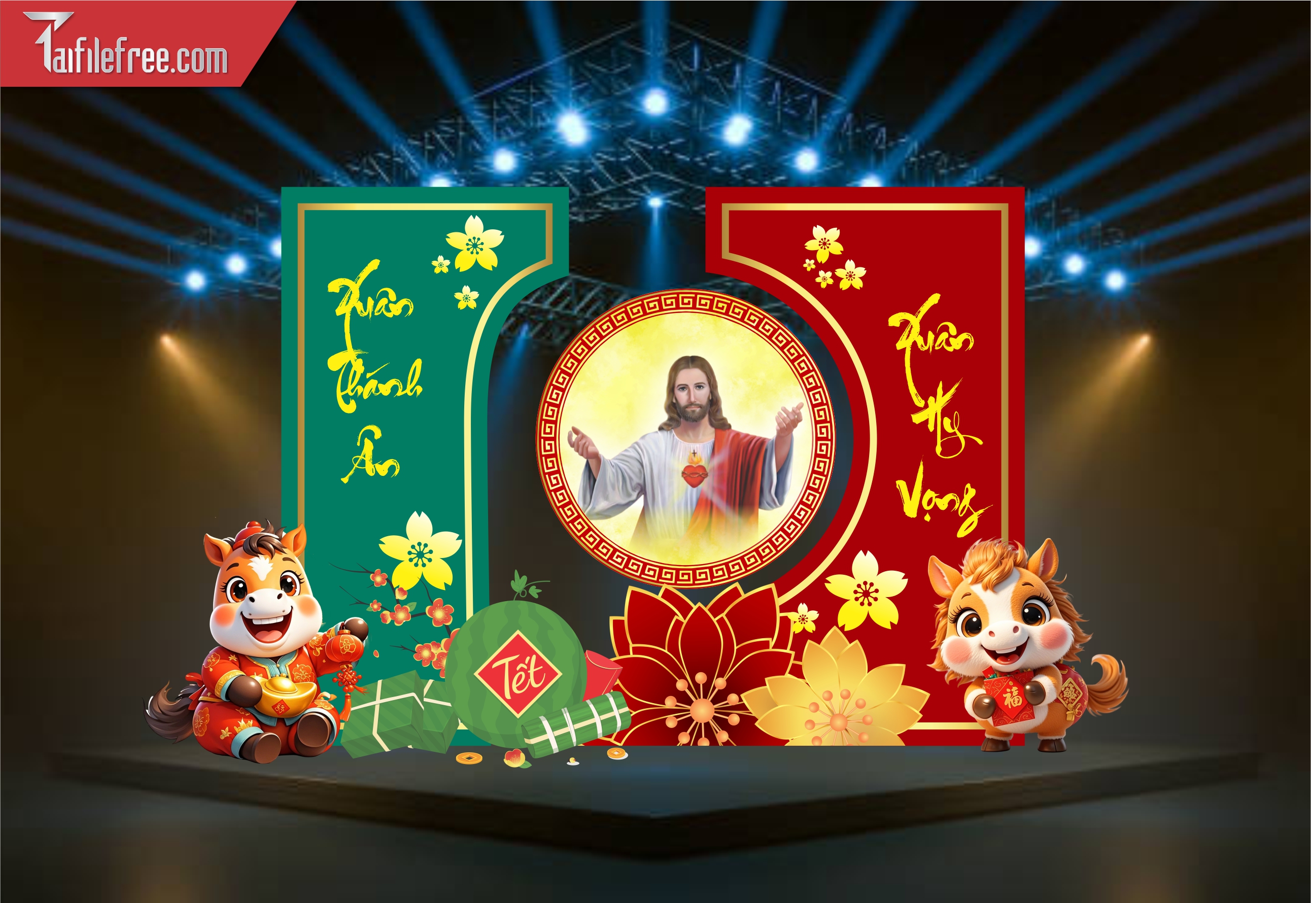 Tiều Cảnh Trang Trí Xuân Công Giáo CT86
