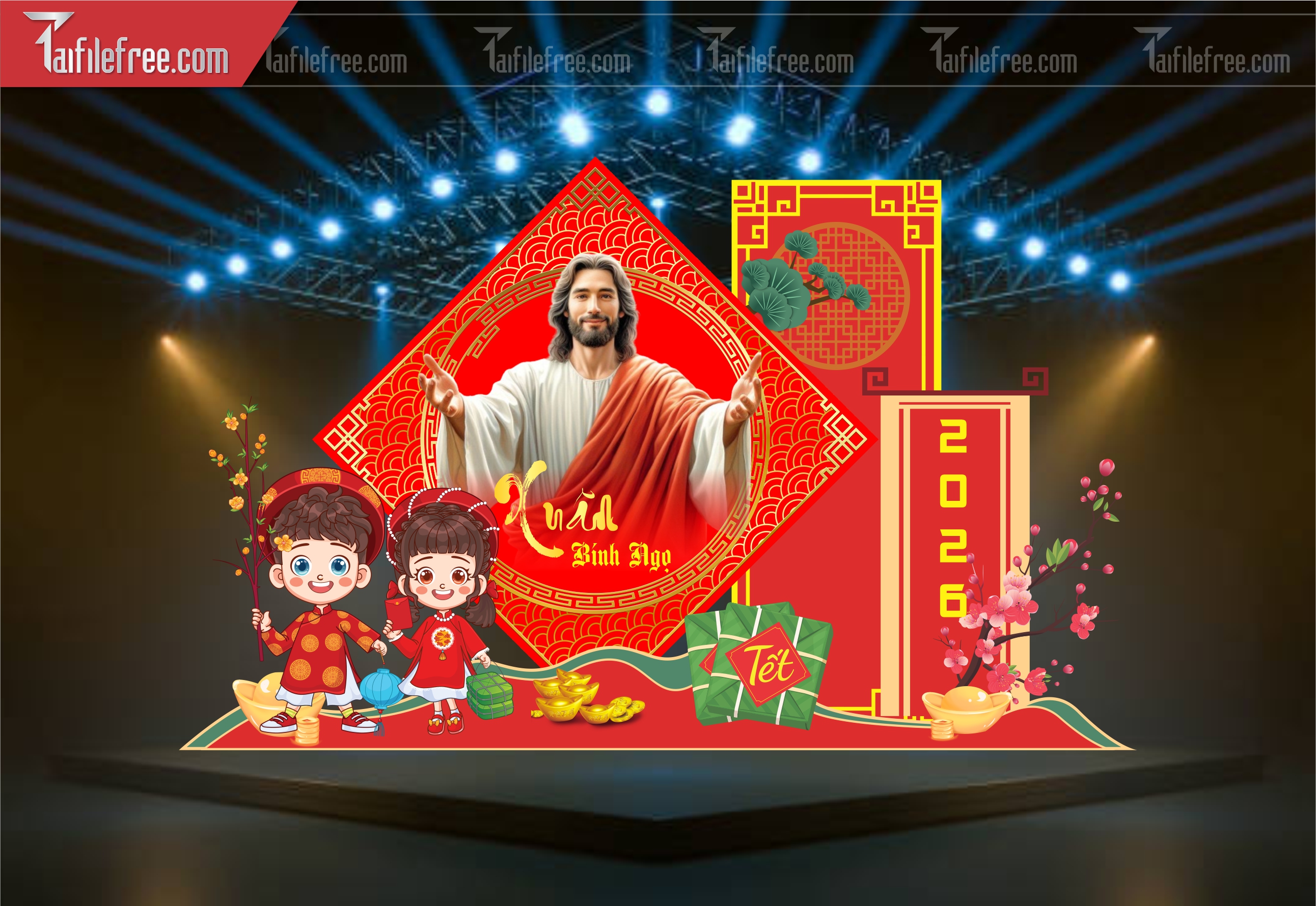 Tiều Cảnh Trang Trí Xuân Công Giáo CT89