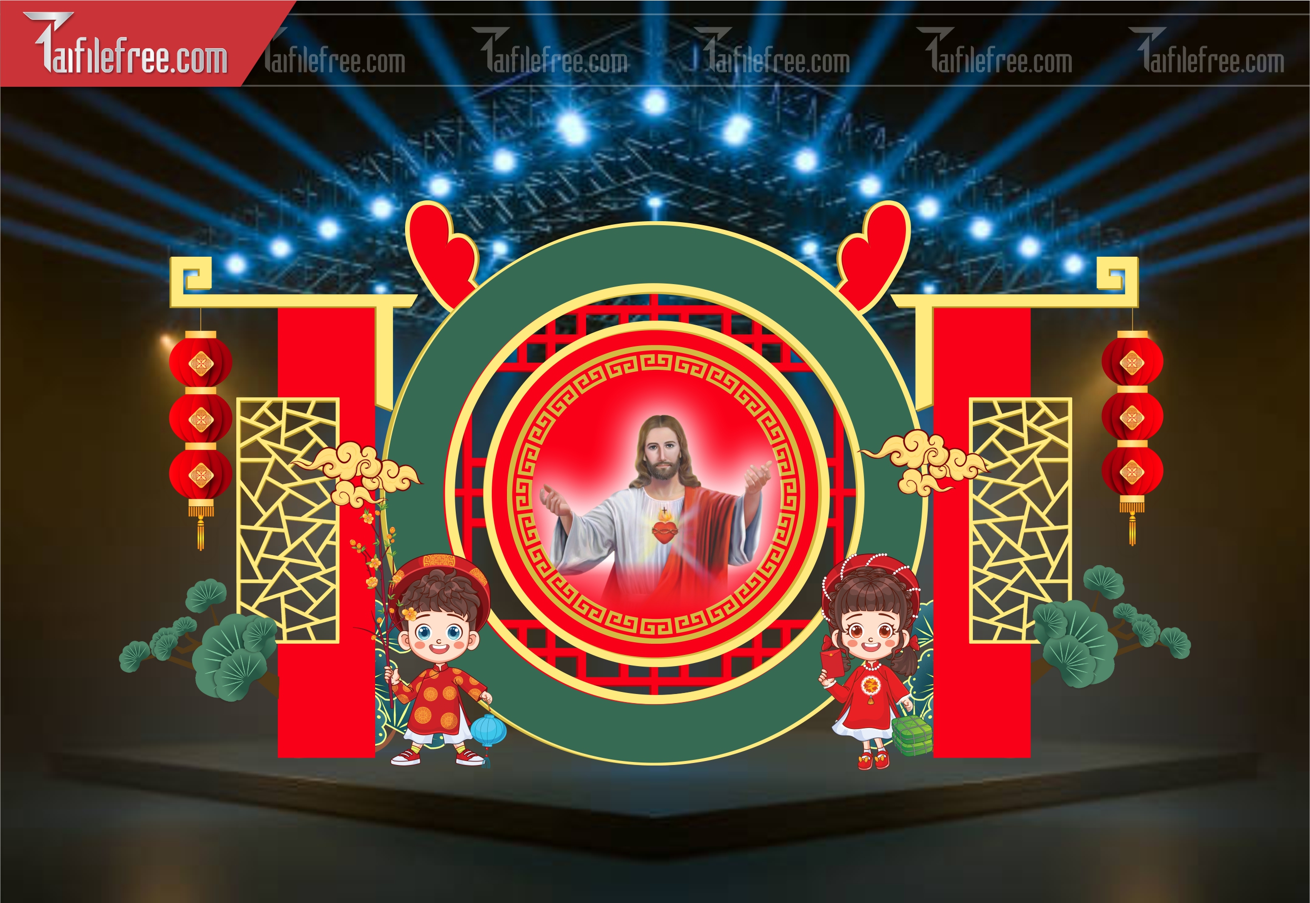 Tiều Cảnh Trang Trí Xuân Công Giáo CT91