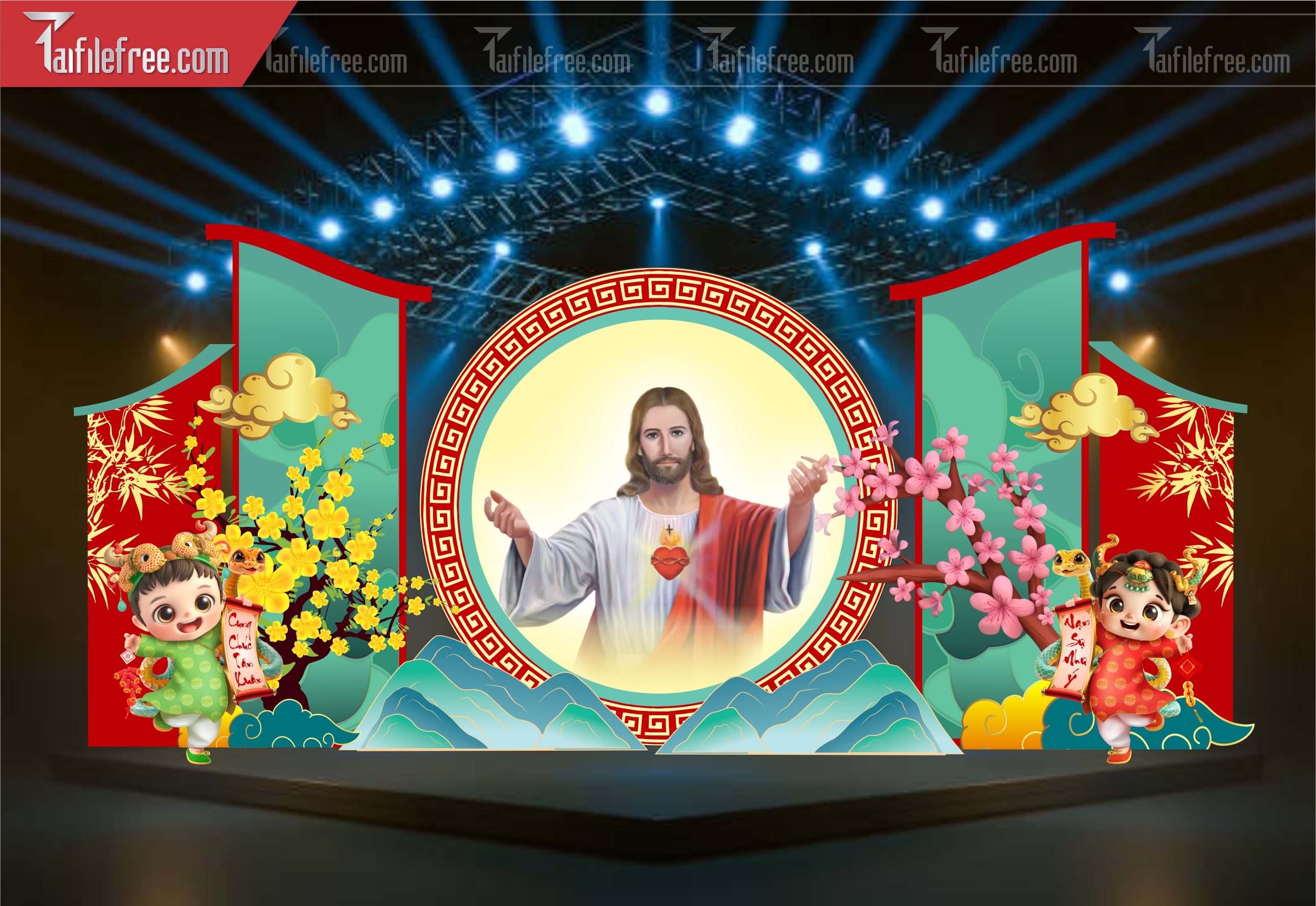 Tiều Cảnh Trang Trí Xuân Công Giáo CT95