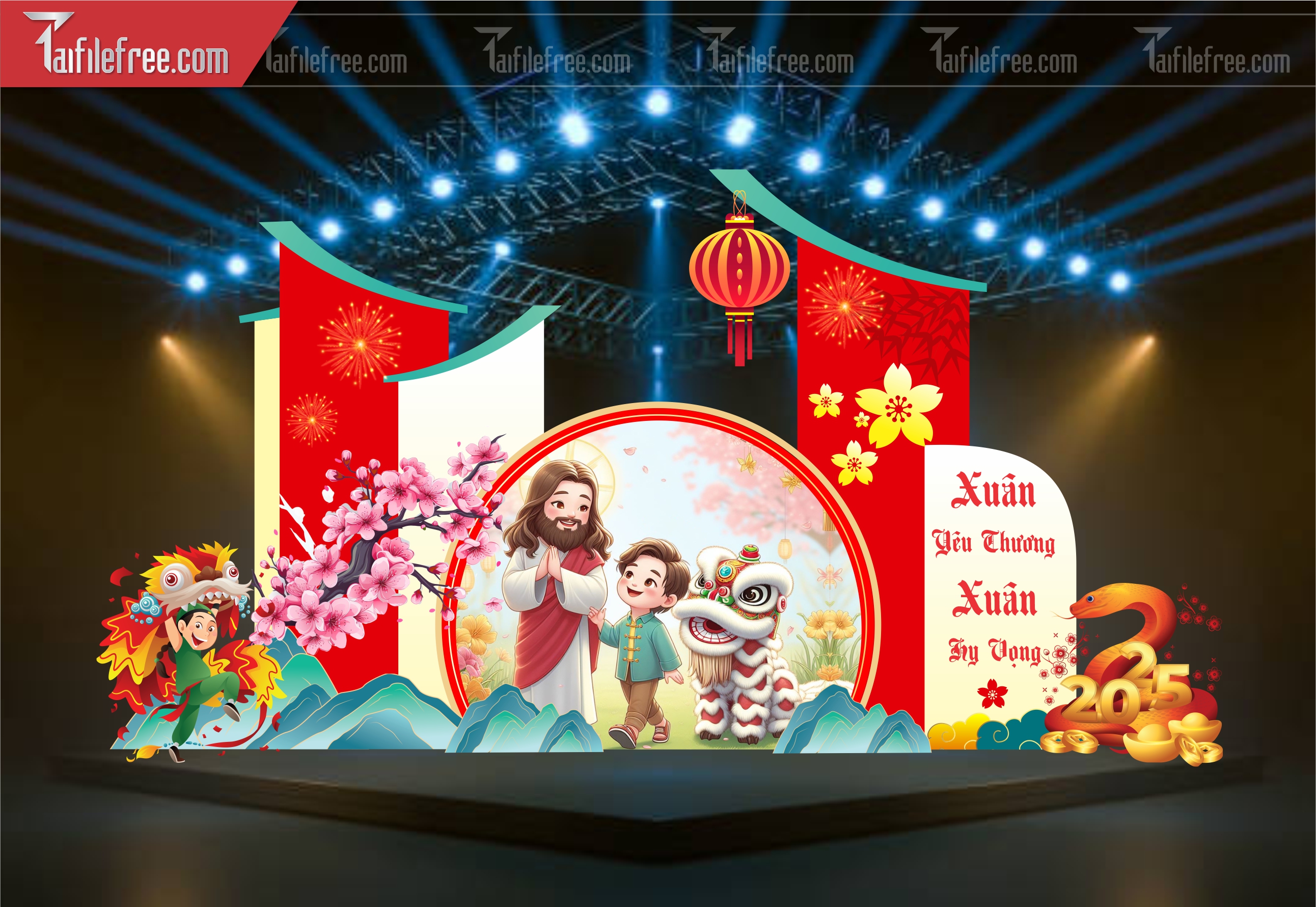 Tiều Cảnh Trang Trí Xuân Công Giáo CT96