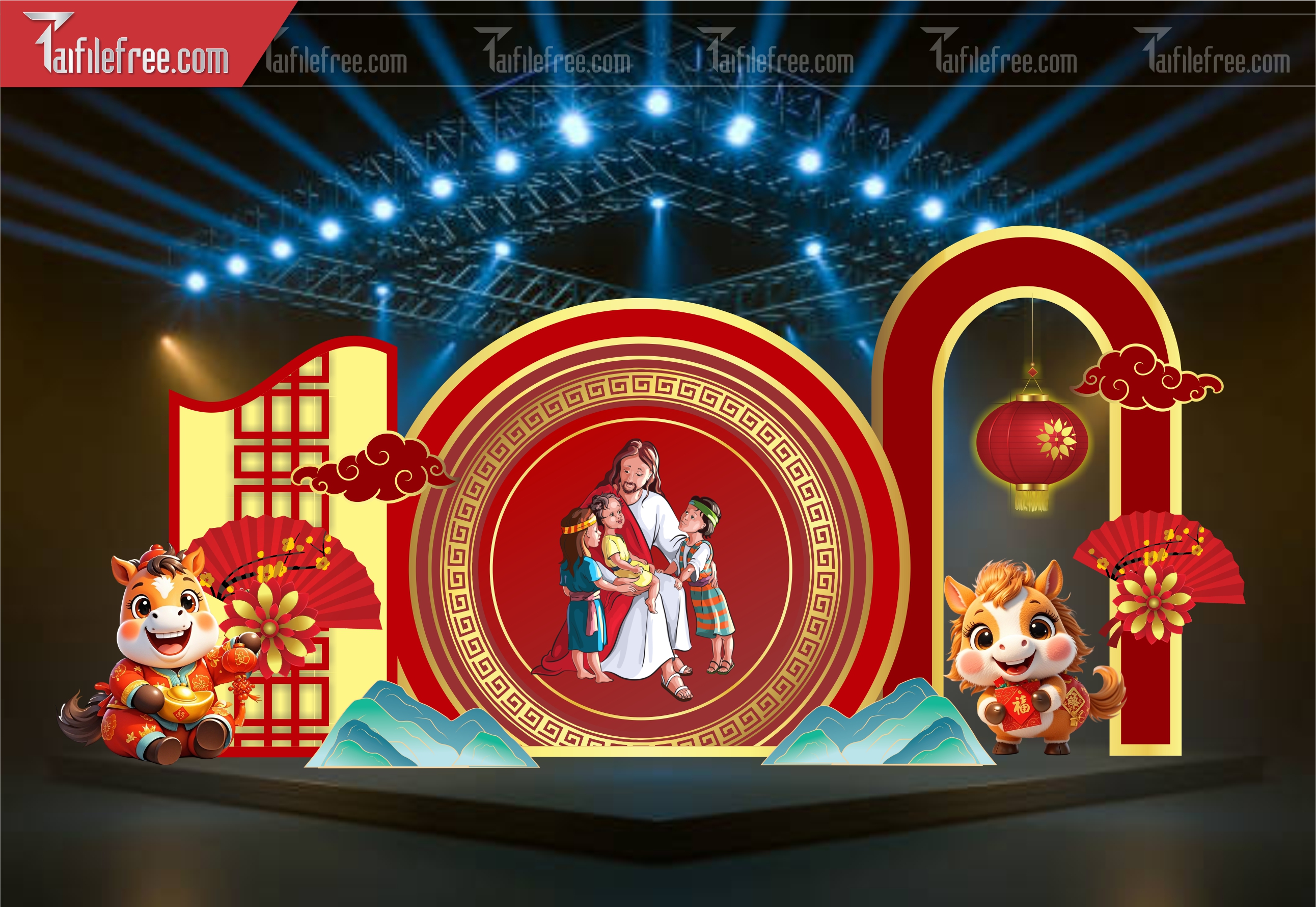 Tiều Cảnh Trang Trí Xuân Công Giáo CT97