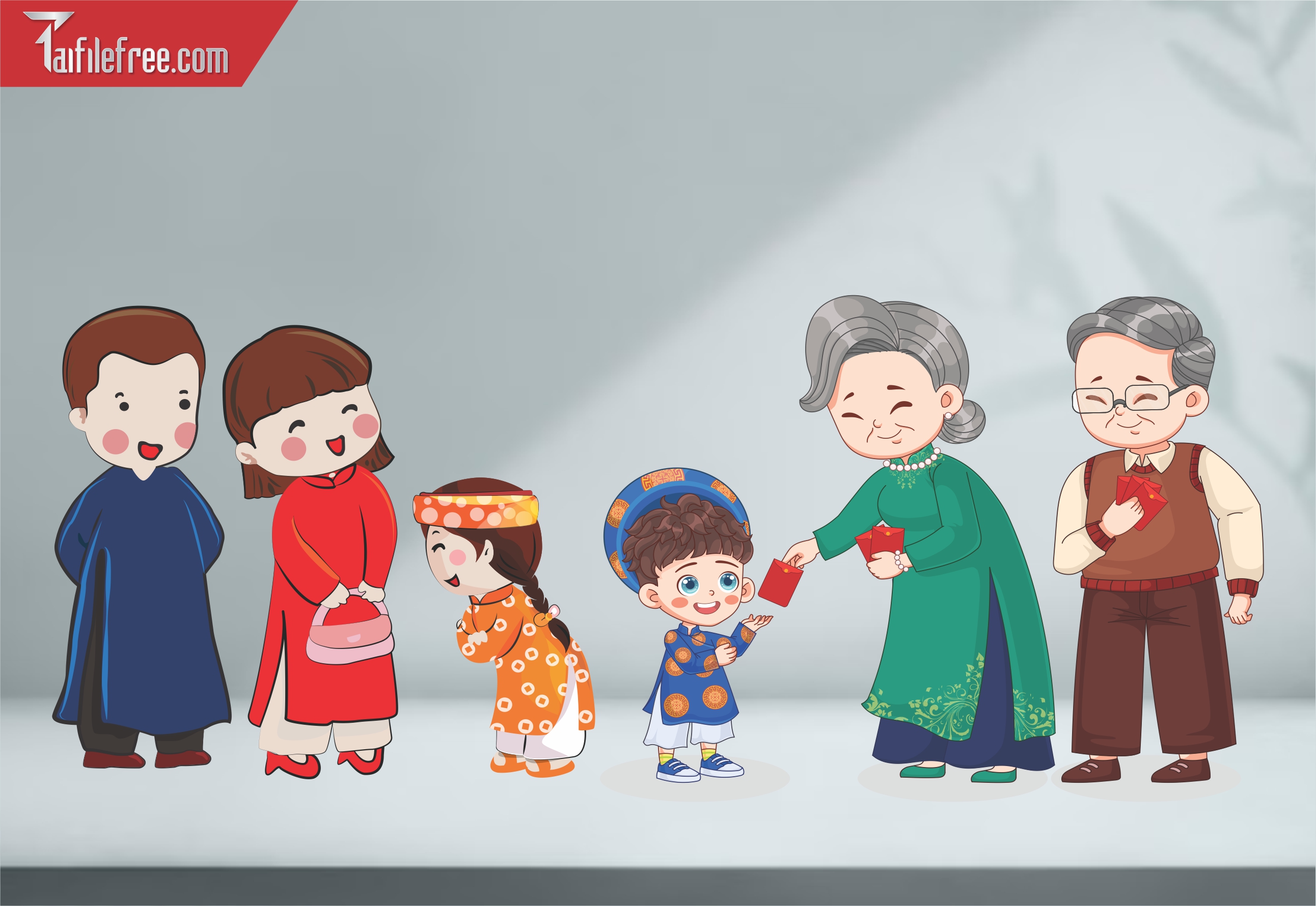 Dữ Liệu, Họa Tiết Tết, Chúc Tết Ông Bà_DLT09