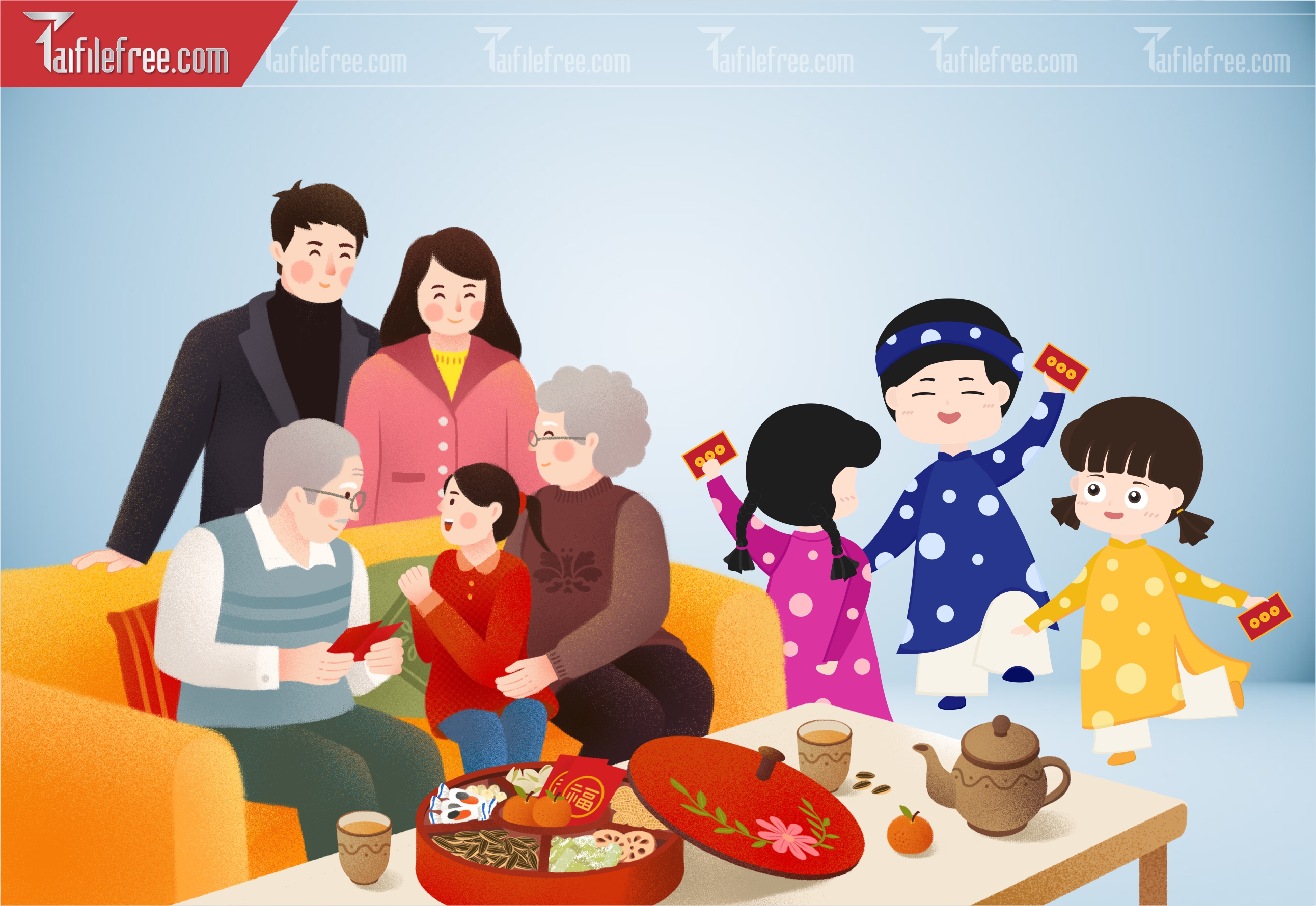 Dữ Liệu, Họa Tiết Tết, Chúc Tết Ông Bà_DLT11