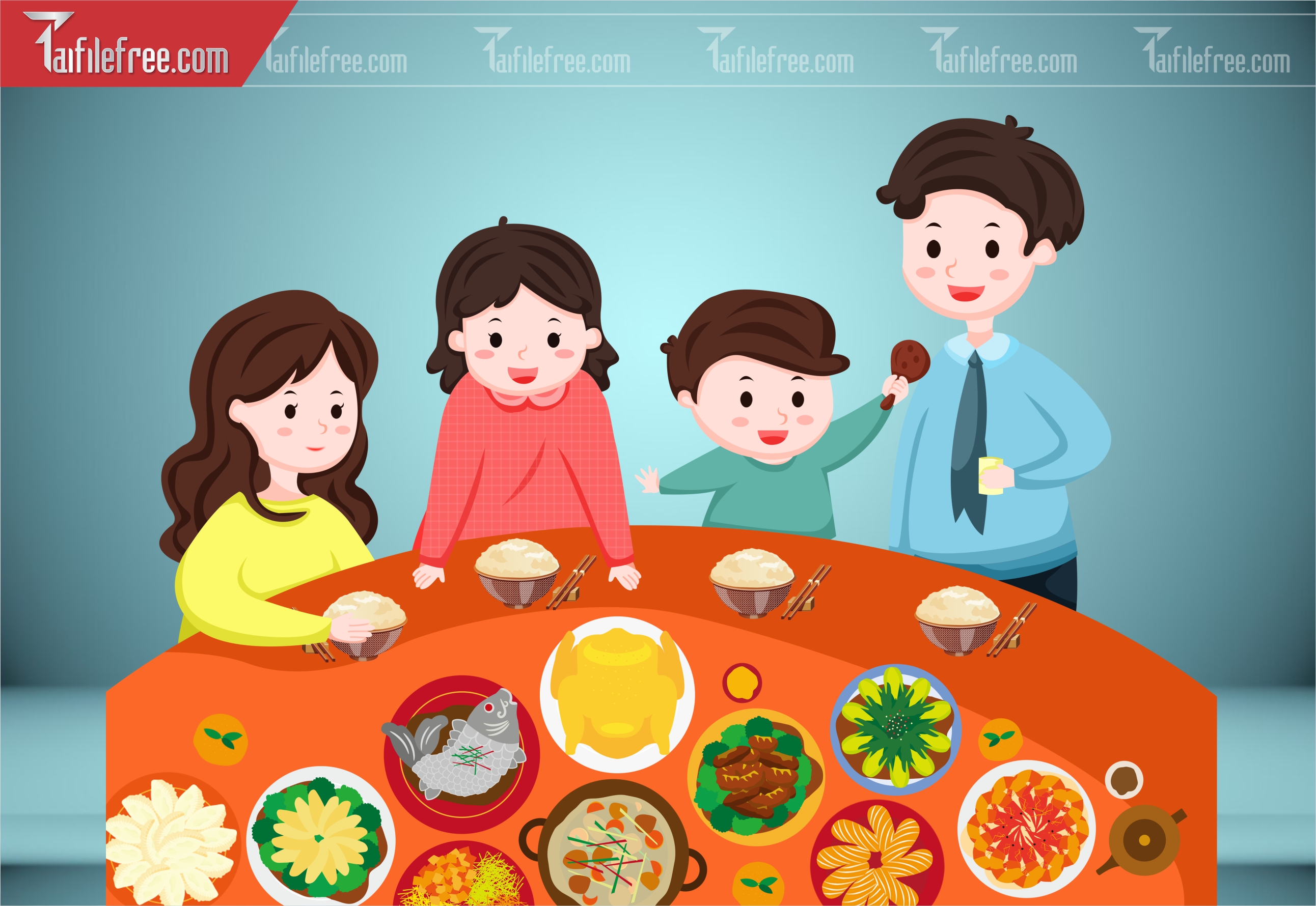 Dữ Liệu, Họa Tiết Tết, Bữa Cơm Gia Đình_DLT15