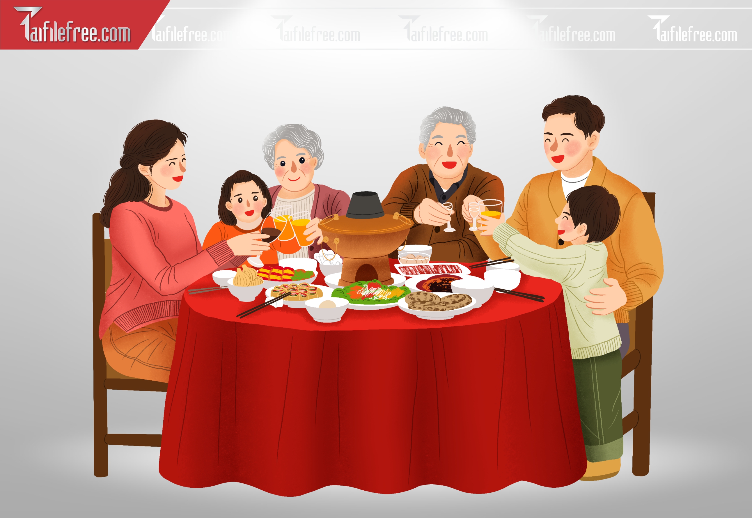 Dữ Liệu, Họa Tiết Tết, Bữa Cơm Gia Đình_DLT17