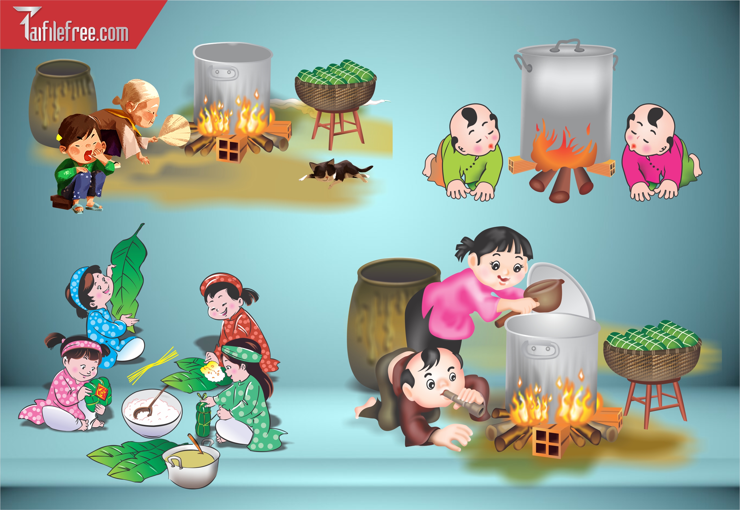 Dữ Liệu, Họa Tiết Tết, Gói Bánh Ngày Tết_DLT18
