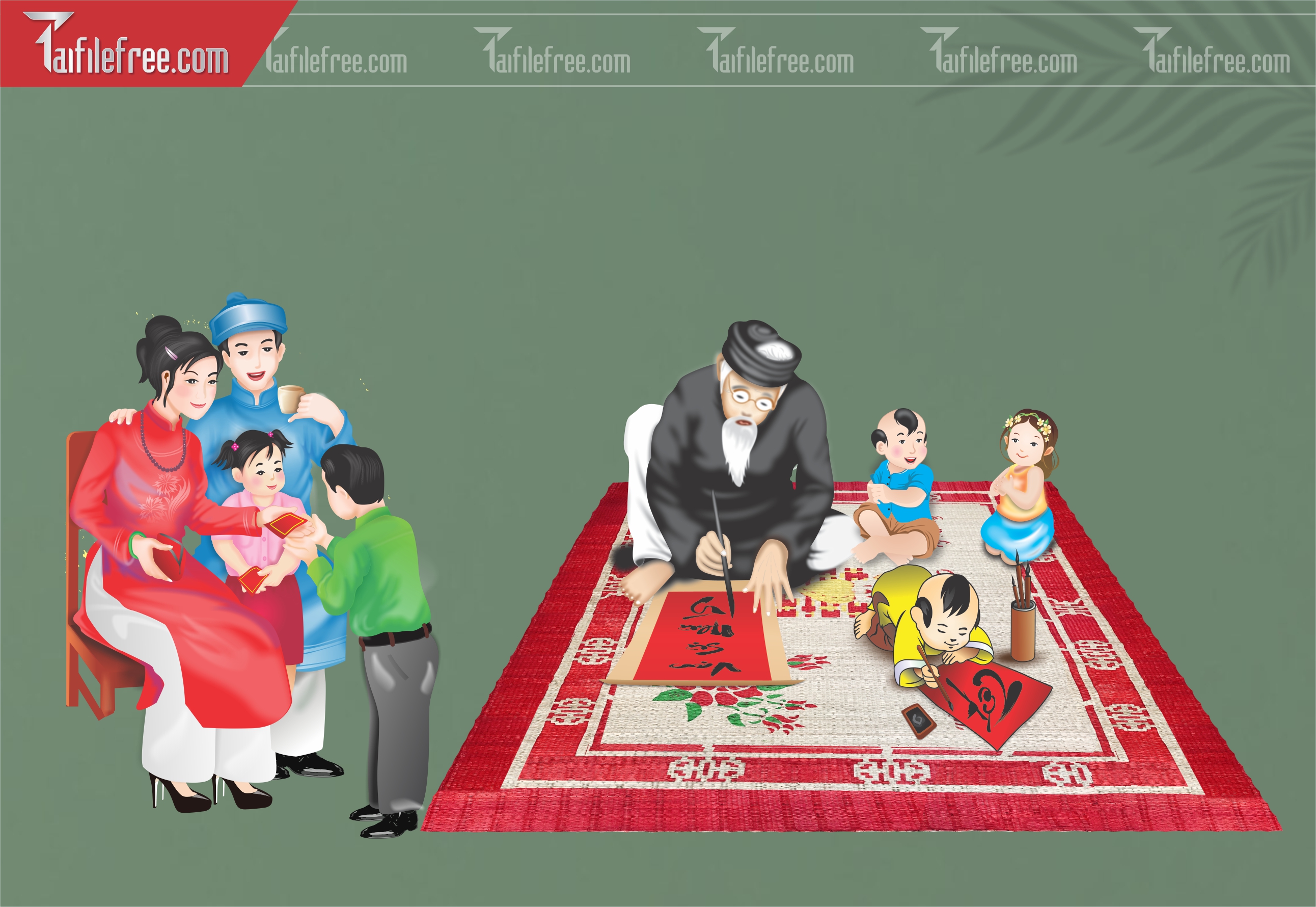 Dữ Liệu, Họa Tiết Tết, Chipi Áo Dài Việt Nam_DLT21