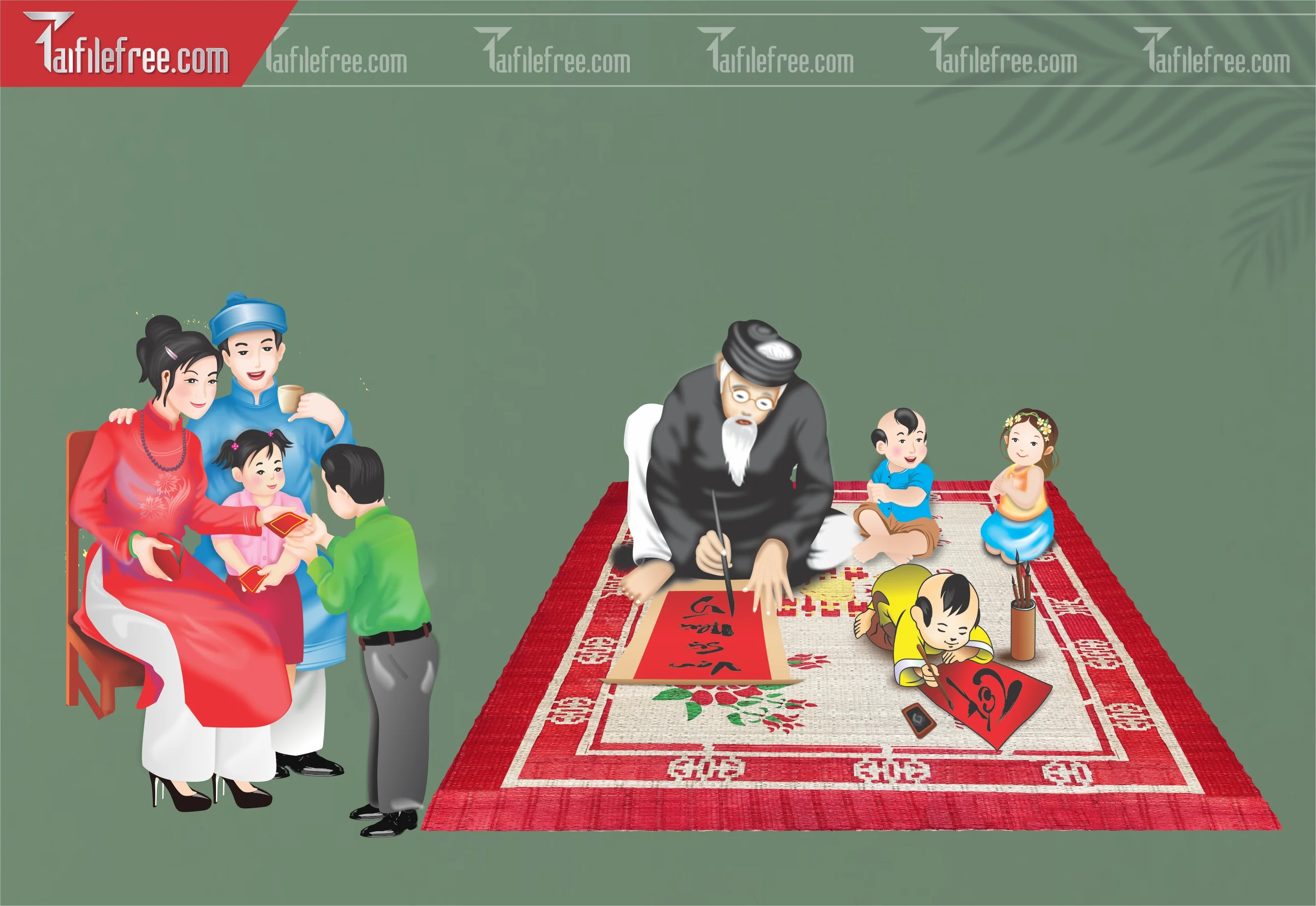 Dữ Liệu, Họa Tiết Tết, Chipi Áo Dài Việt Nam_DLT21