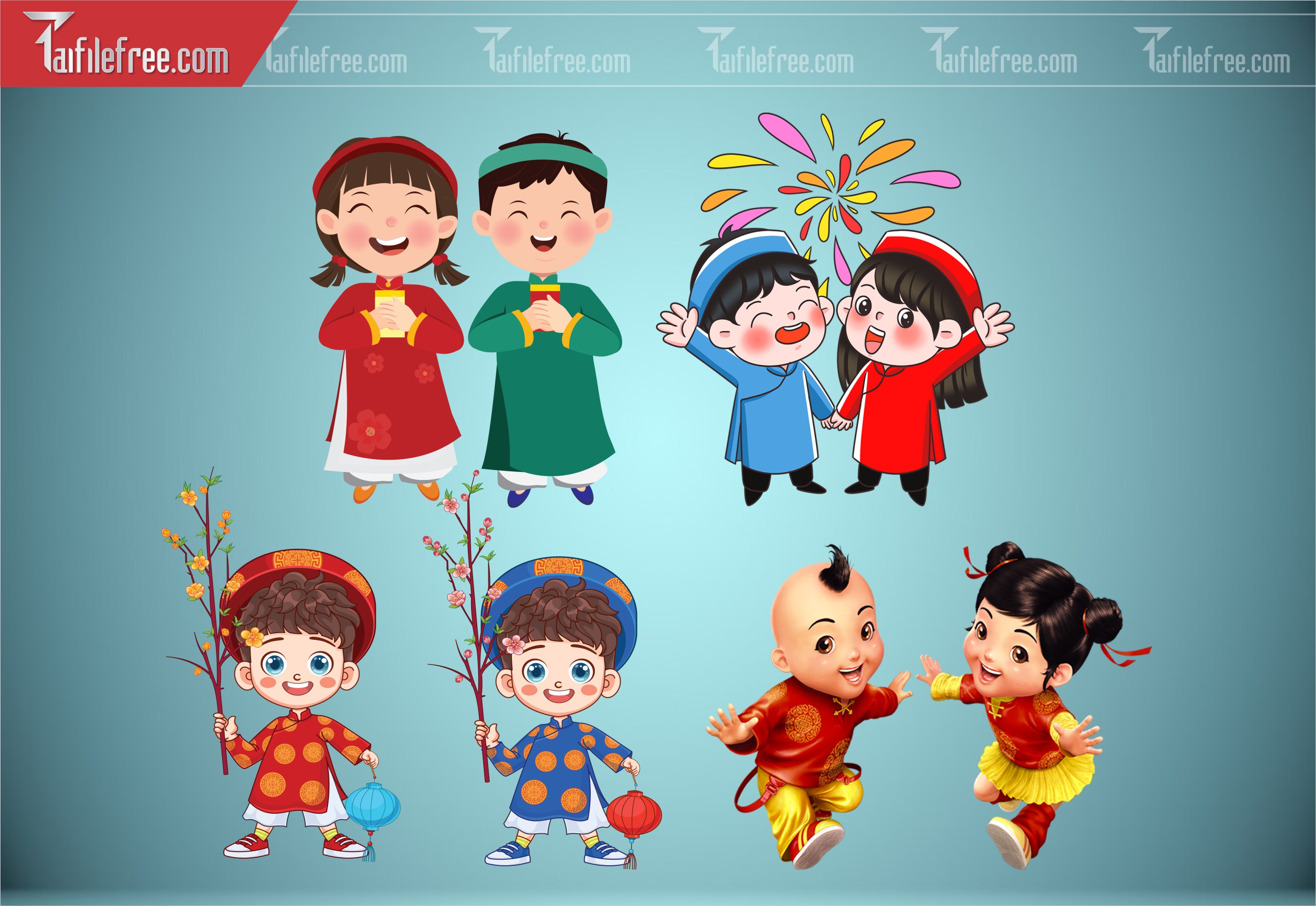 Dữ Liệu, Họa Tiết Tết, Chipi Áo Dài Việt Nam_DLT22