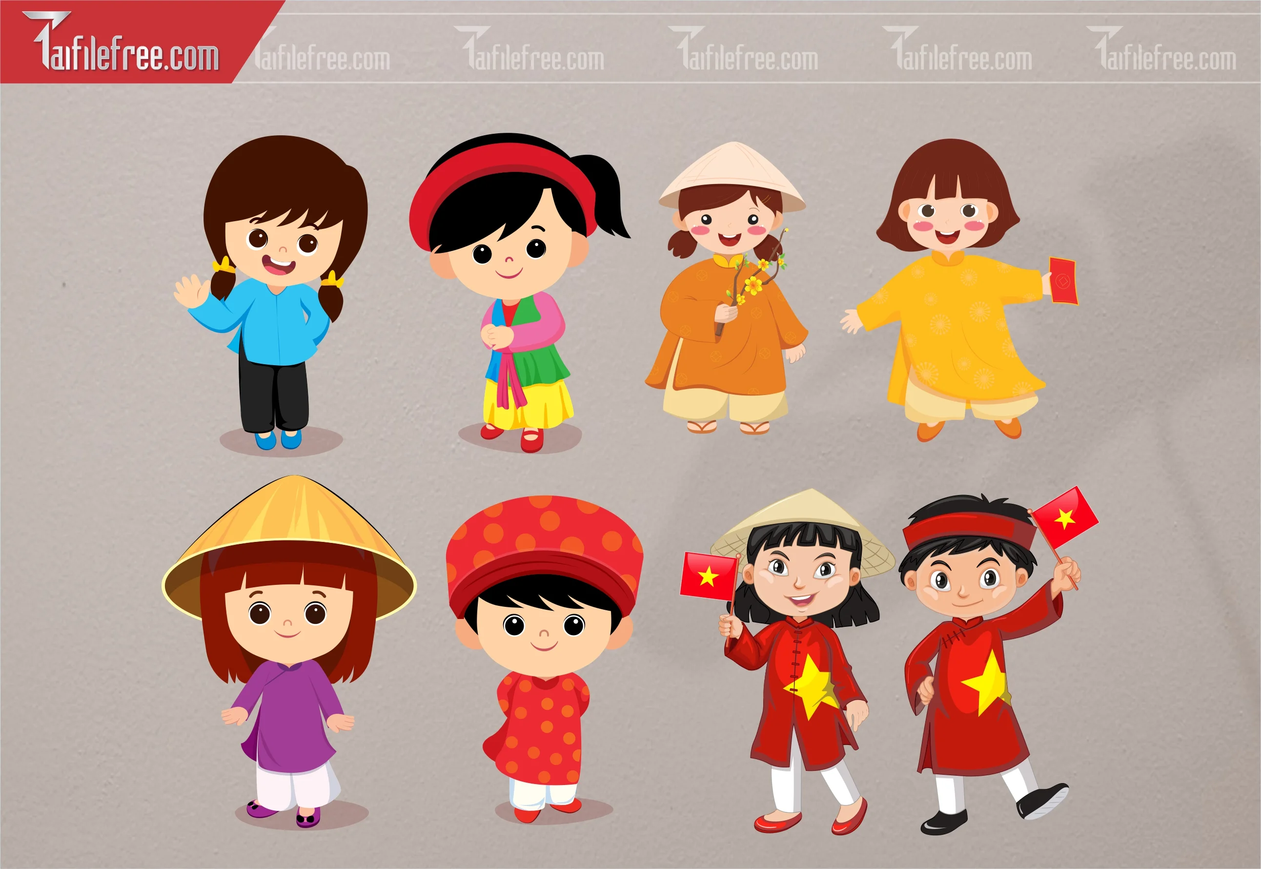 Dữ Liệu, Họa Tiết Tết, Chipi Áo Dài Việt Nam_DLT23