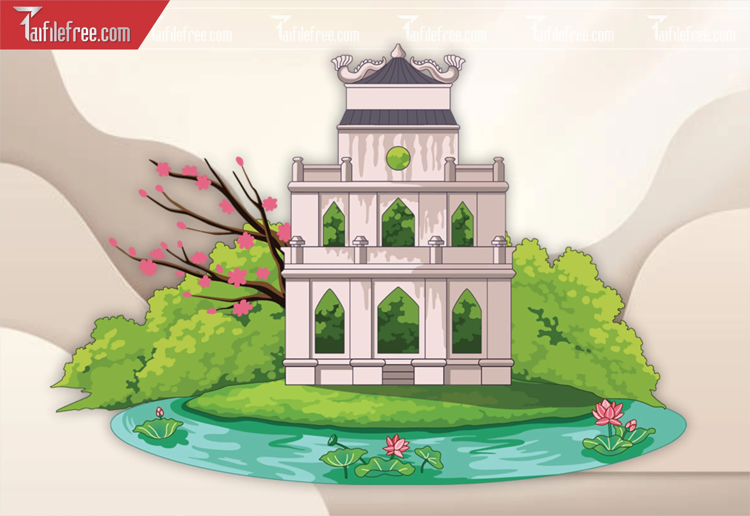 Dữ Liệu, Họa Tiết Tết, Hồ Gươm Hà Nội_DLT76