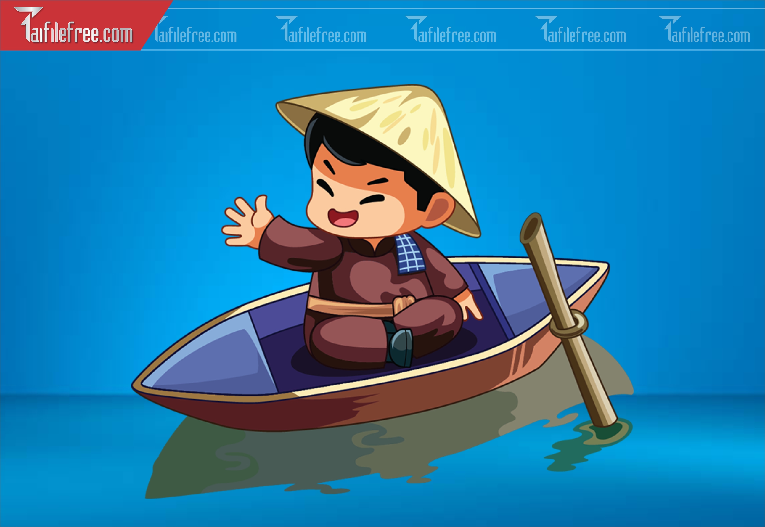 Dữ Liệu, Họa Tiết Tết, Chipi Chèo Thuyền_DLT77