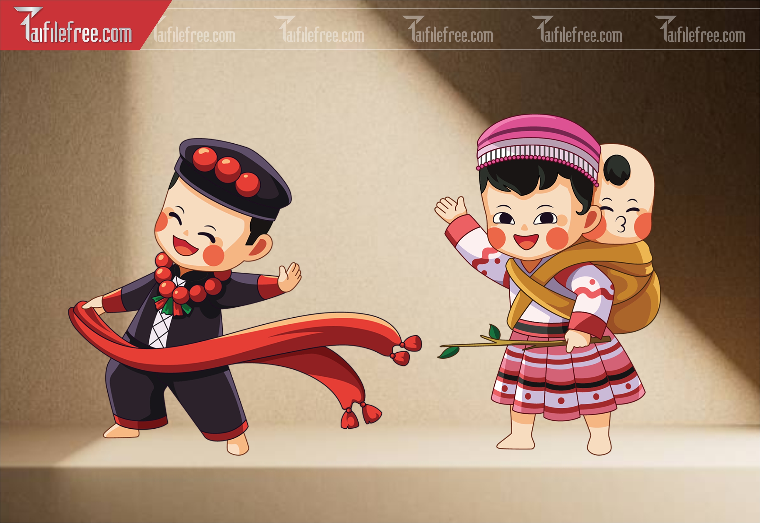 Dữ Liệu, Họa Tiết Tết, Chipi Đồng Bào Thiểu Số_DLT79
