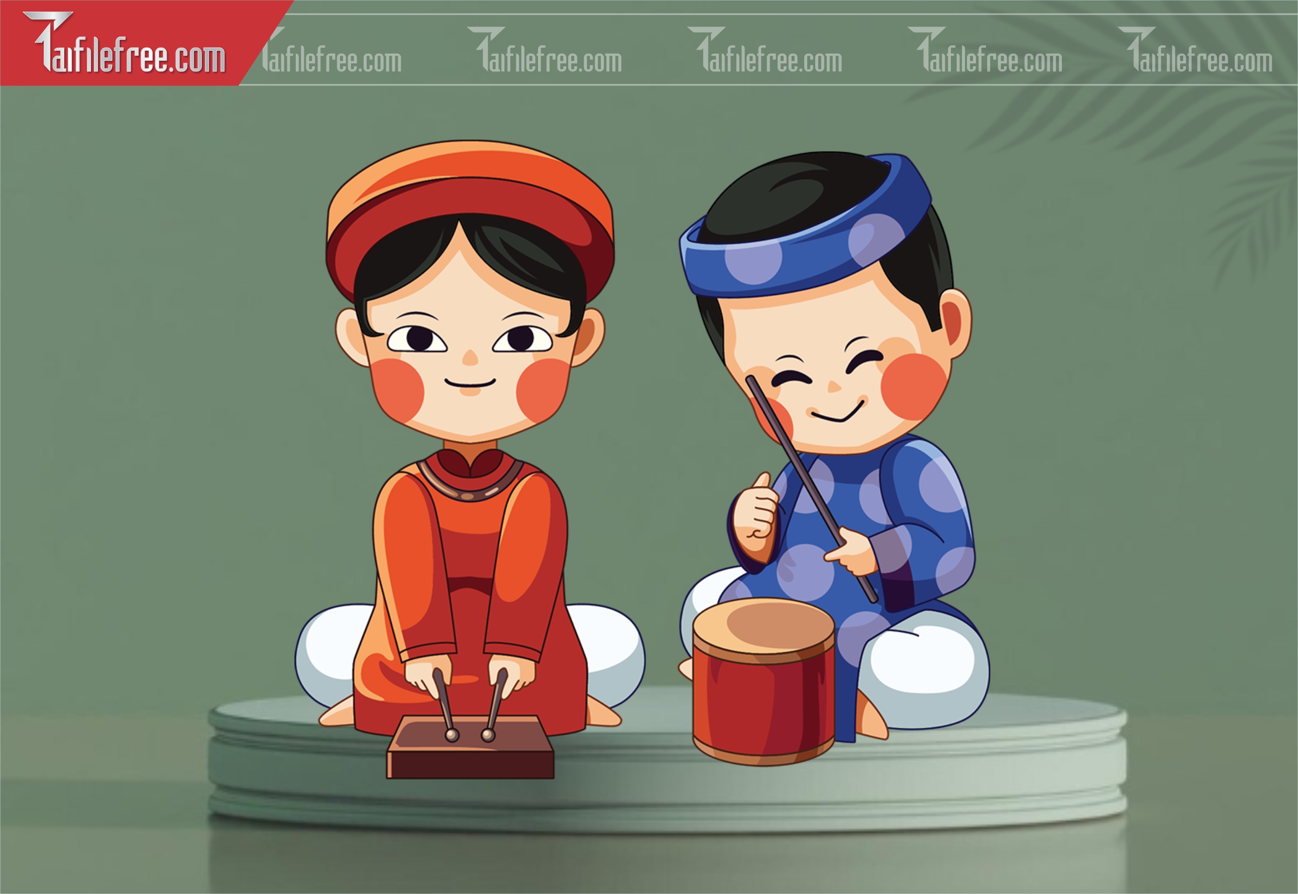 Dữ Liệu, Họa Tiết Tết, Chipi Áo Dài Truyền Thống_DLT80