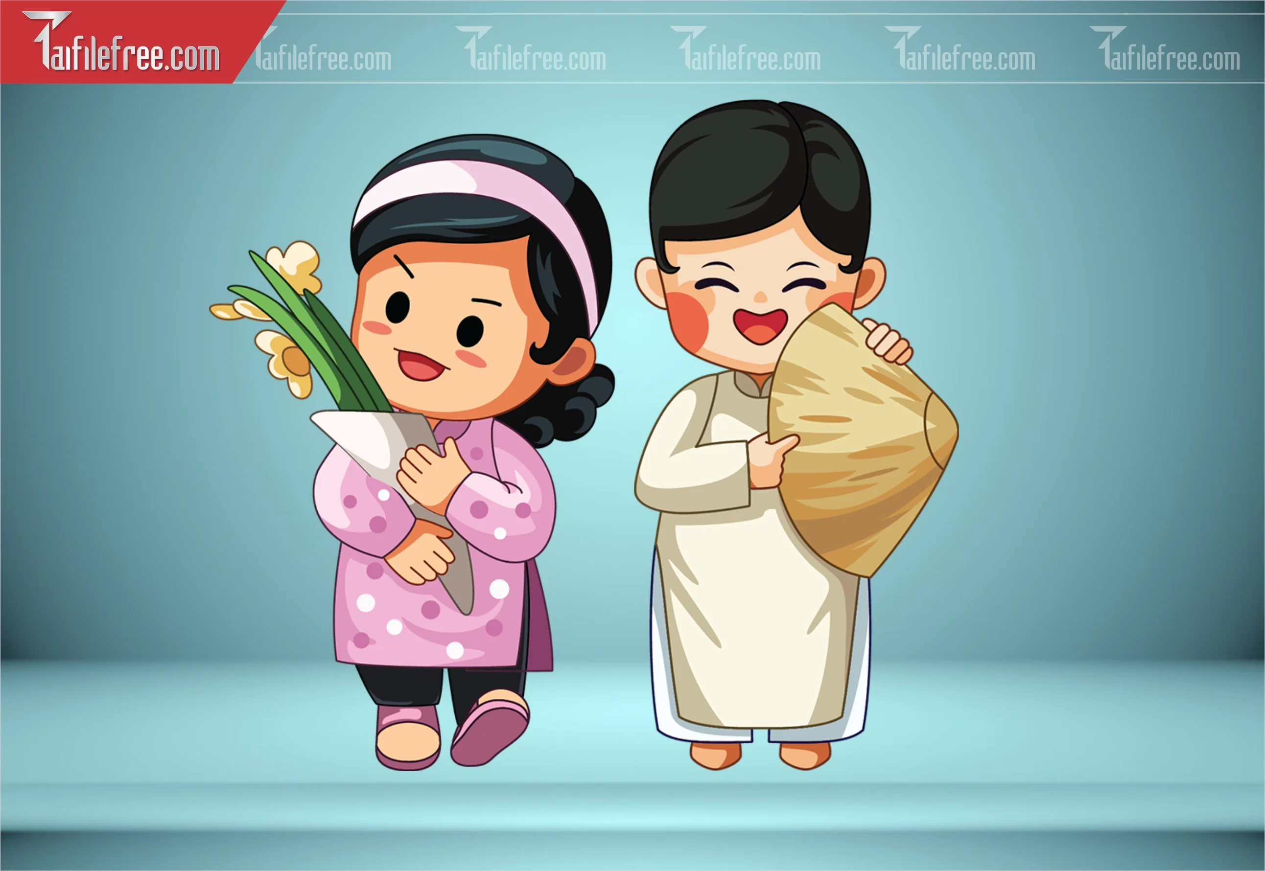 Dữ Liệu, Họa Tiết Tết, Chipi Áo Dài Truyền Thống_DLT83