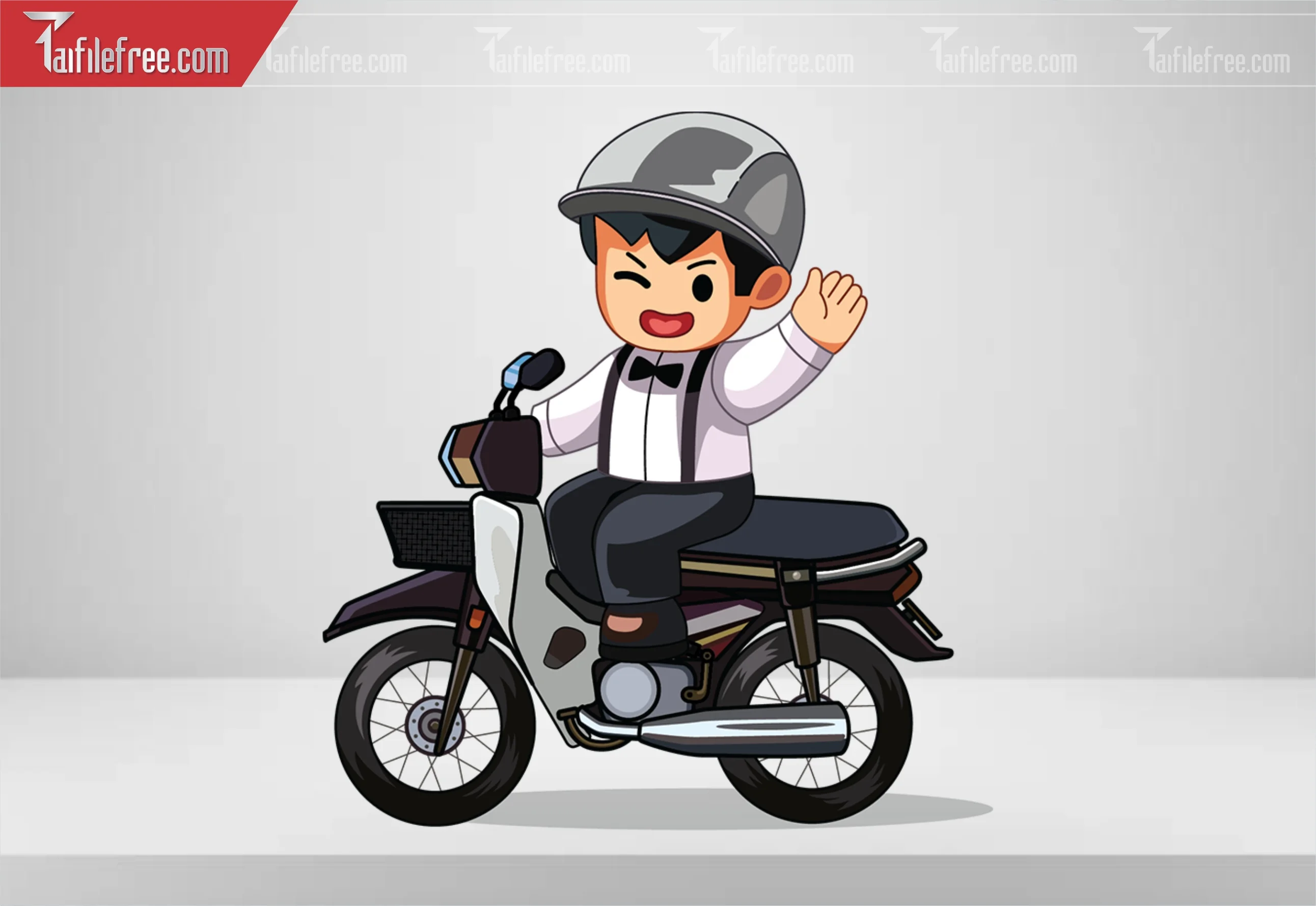 Dữ Liệu, Họa Tiết Tết, Chipi Đi Xe Máy_DLT86