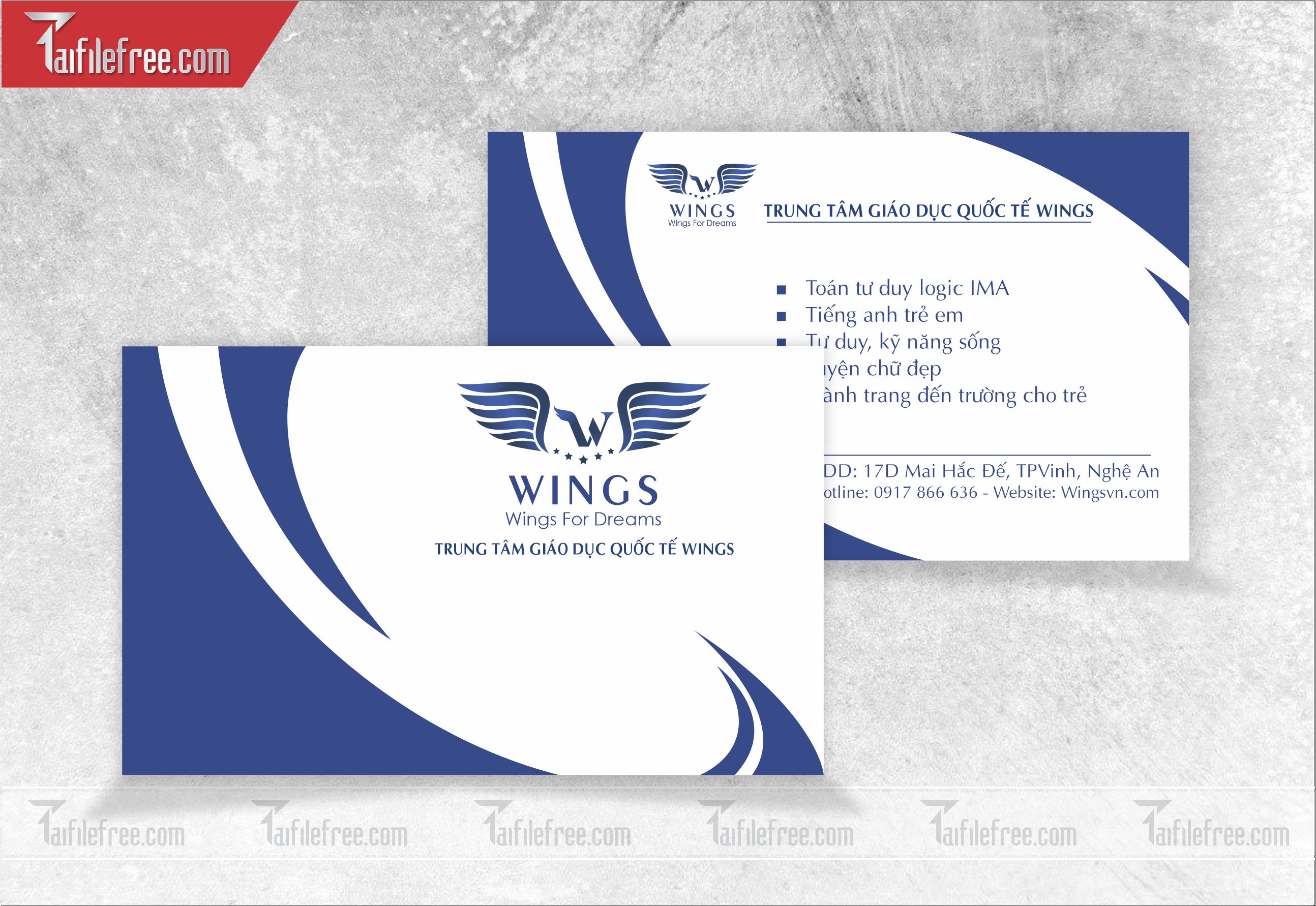 Danh thiếp, name card trung tâm giáo dục_DT04