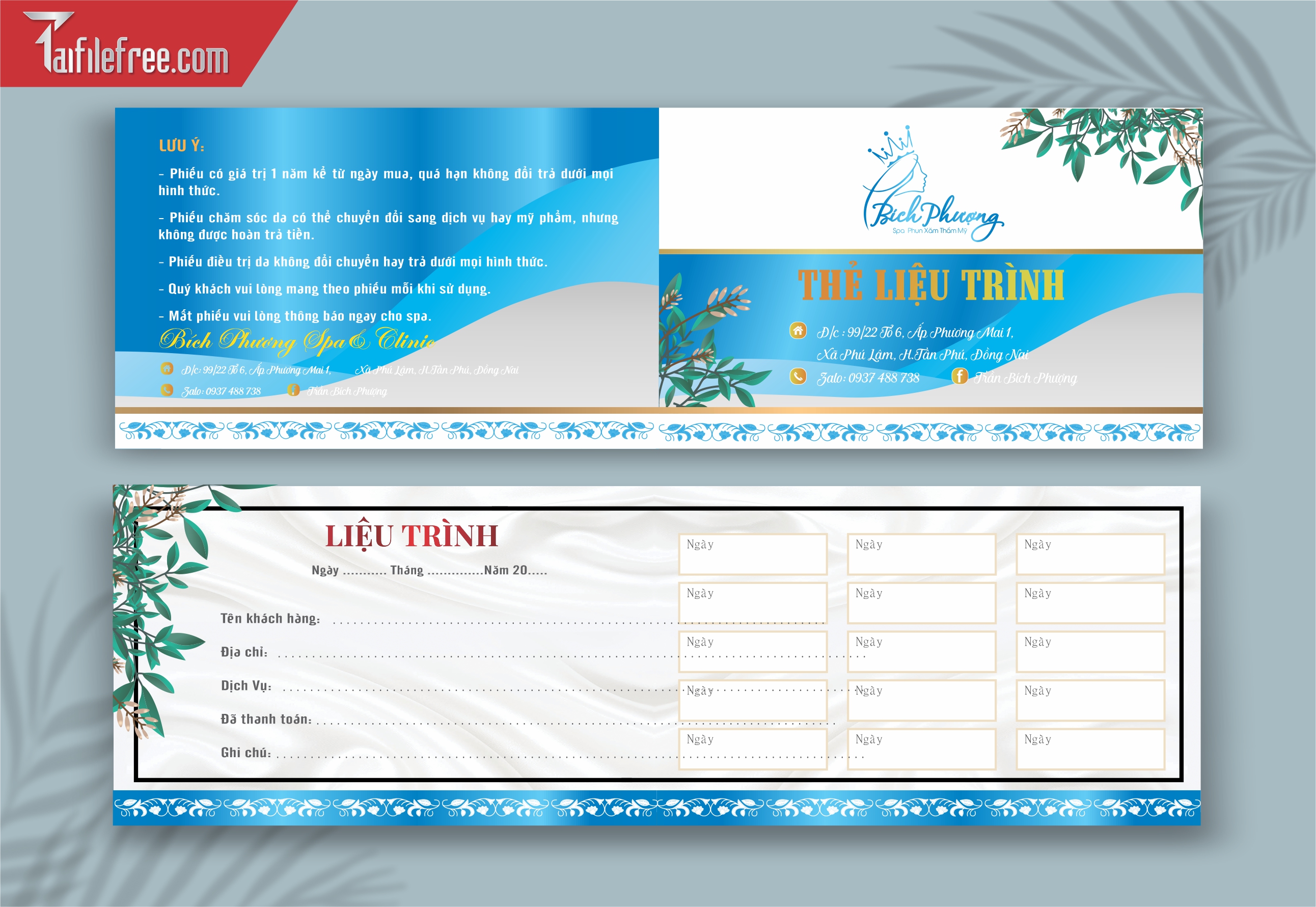 Danh Thiếp, Name Card Spa_DT107