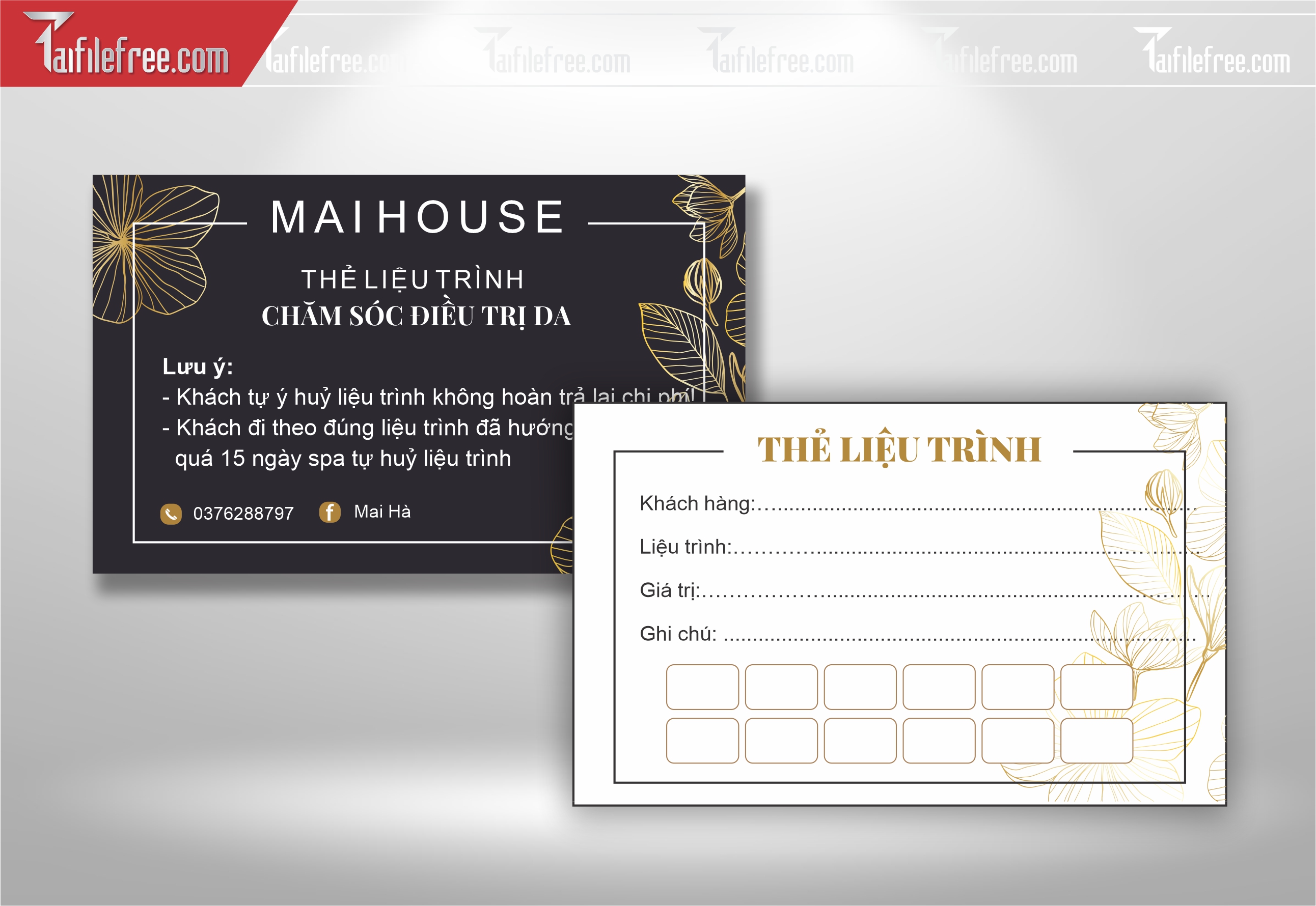 Danh Thiếp, Name Card Spa_DT110