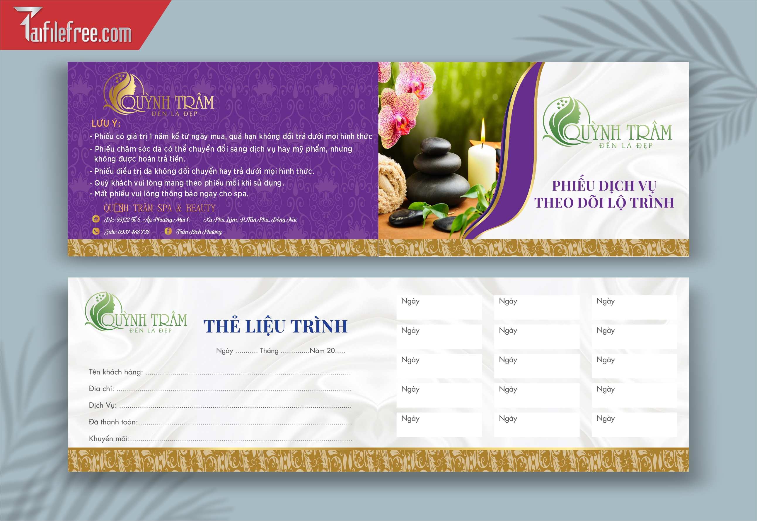 Thẻ Liệu Trình Spa_DT111