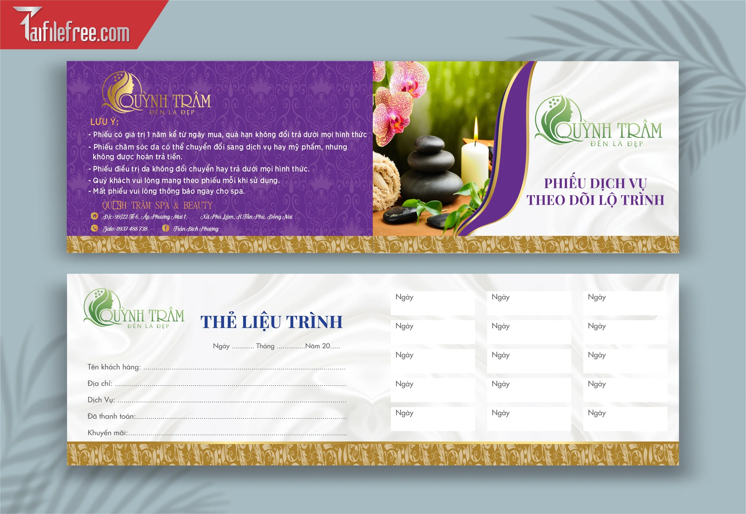 Thẻ Liệu Trình Spa_DT111