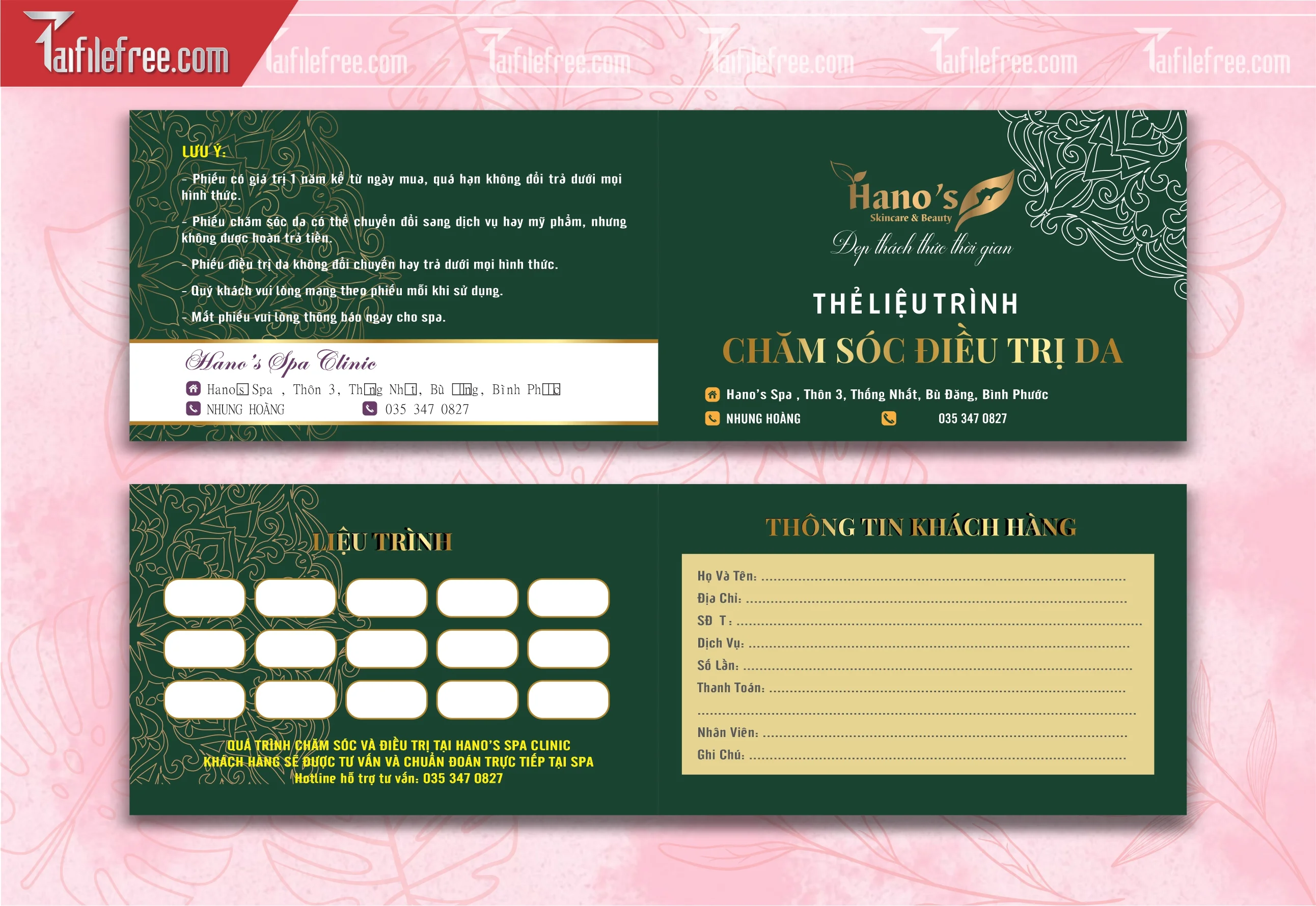 Thẻ Liệu Trình Spa_DT113