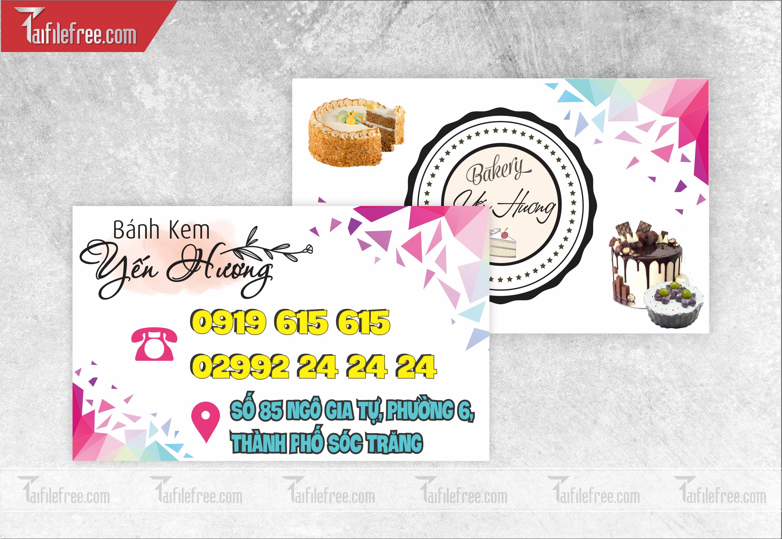 Danh thiếp, name card bánh kem_DT21