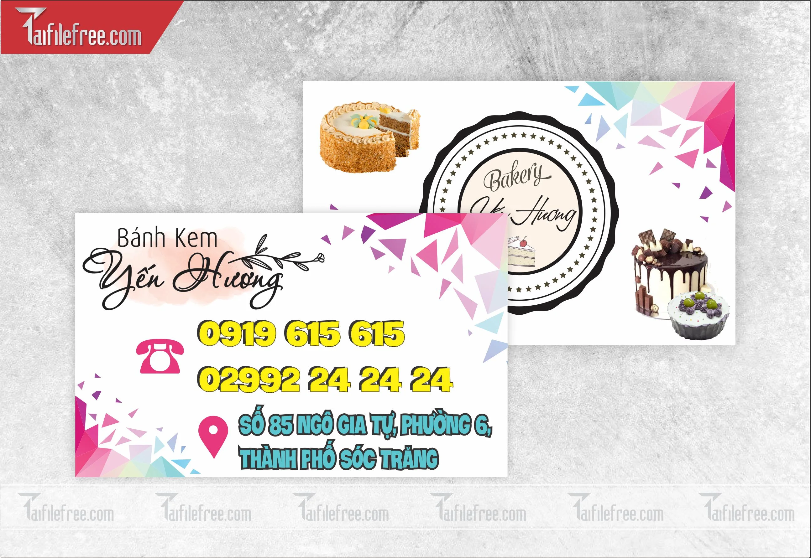 Danh thiếp, name card bánh kem_DT21