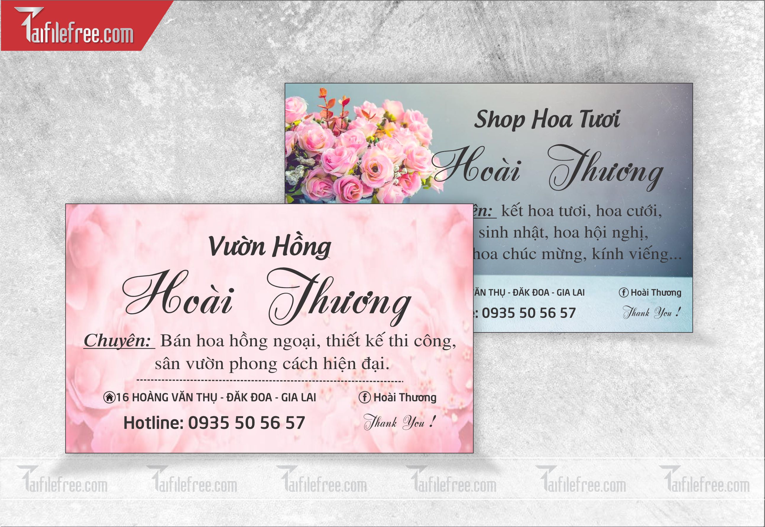Danh thiếp, name card shop hoa_DT34