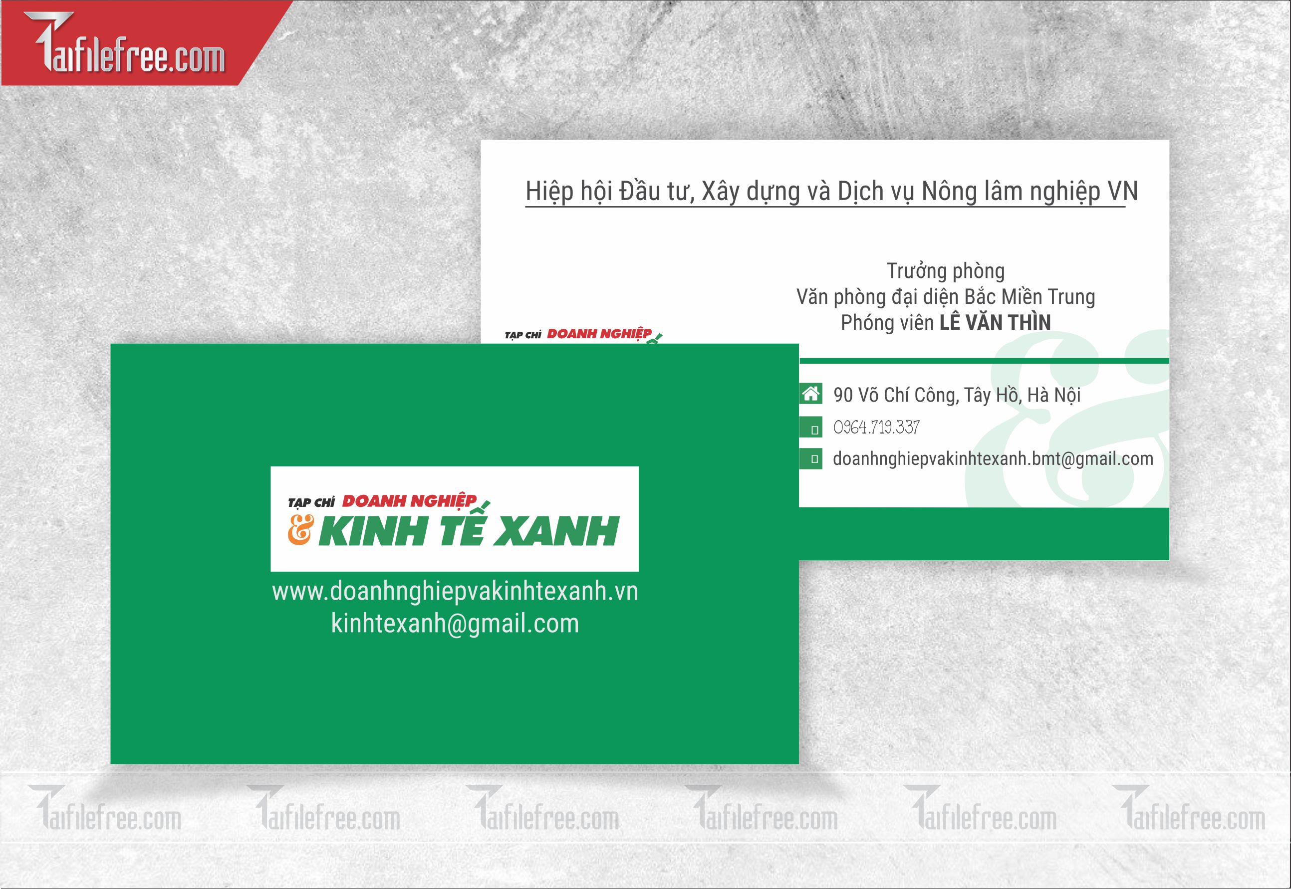 Danh thiếp, name card nông lâm_DT56