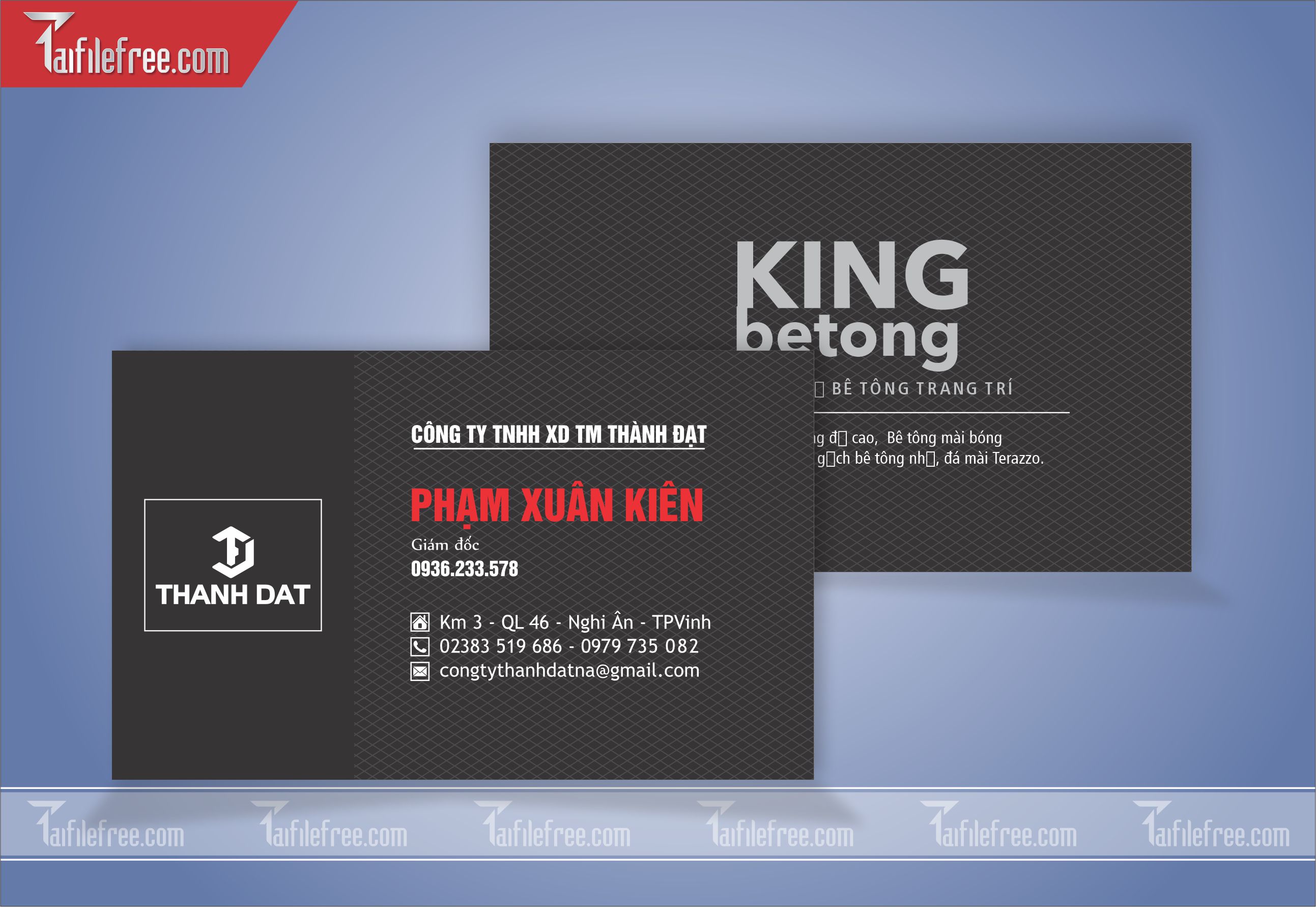 Danh Thiếp, Name Card Công Ty Xây Dựng_DT64