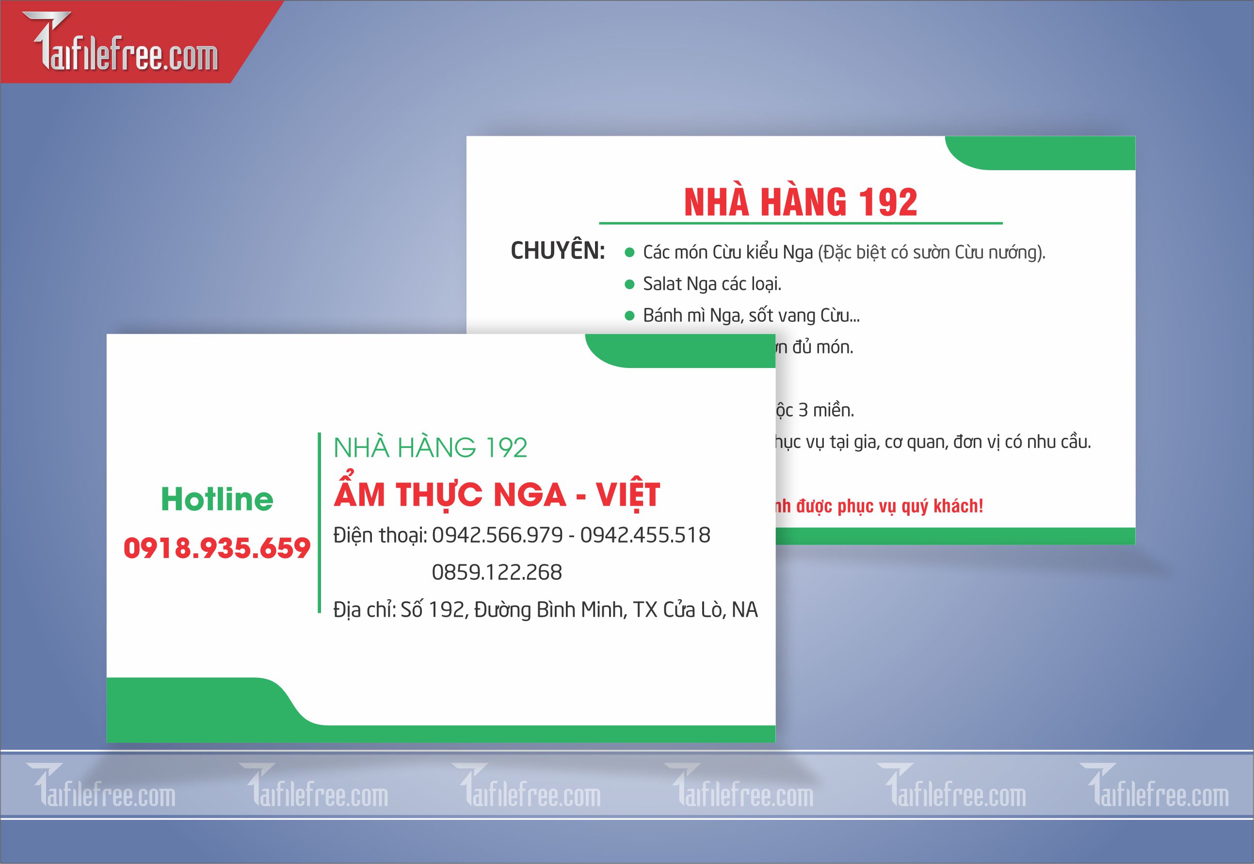 Danh Thiếp, Name Card Nhà Hàng_DT74