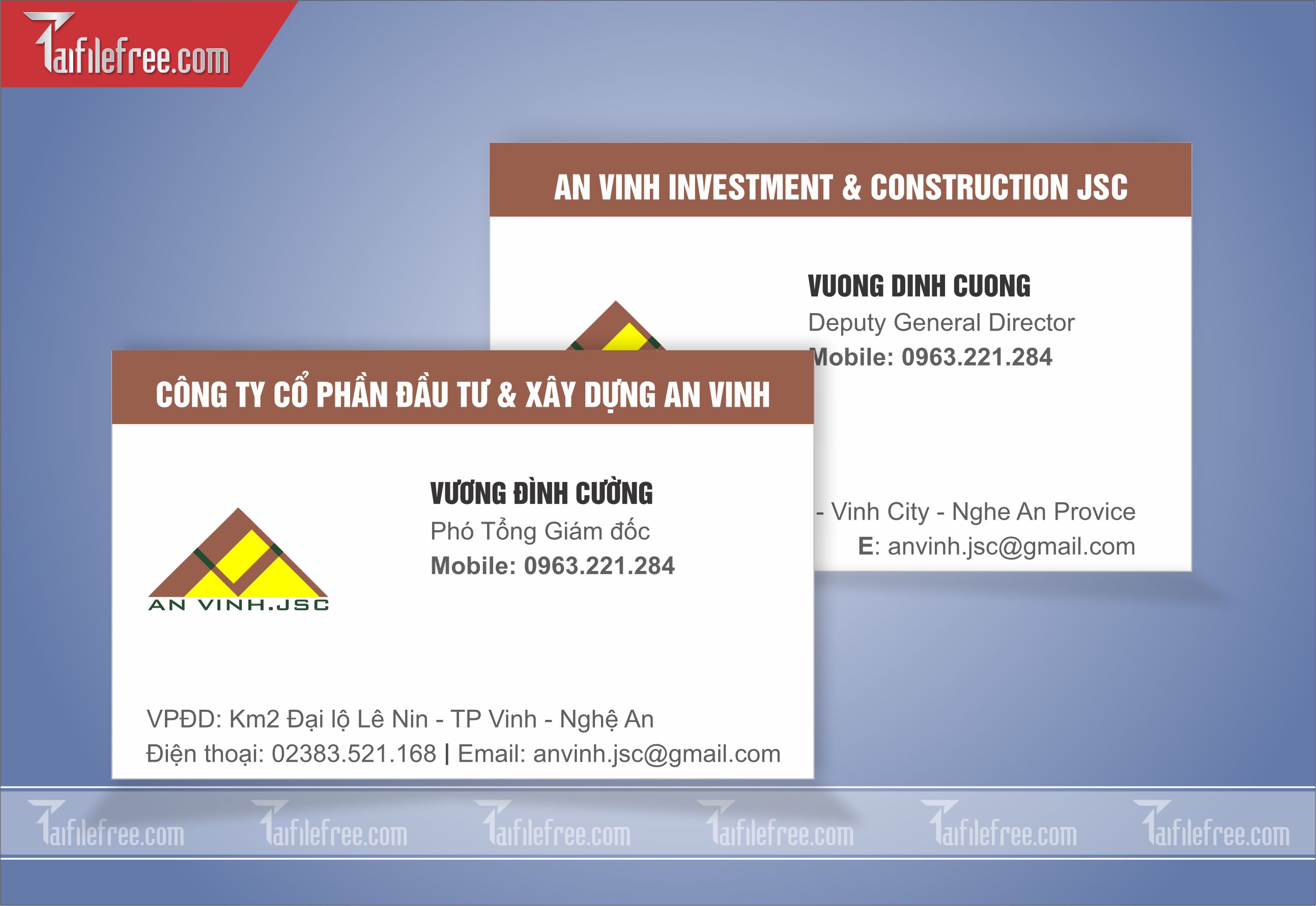 Danh Thiếp, Name Card Công Ty Xây Dựng_DT77