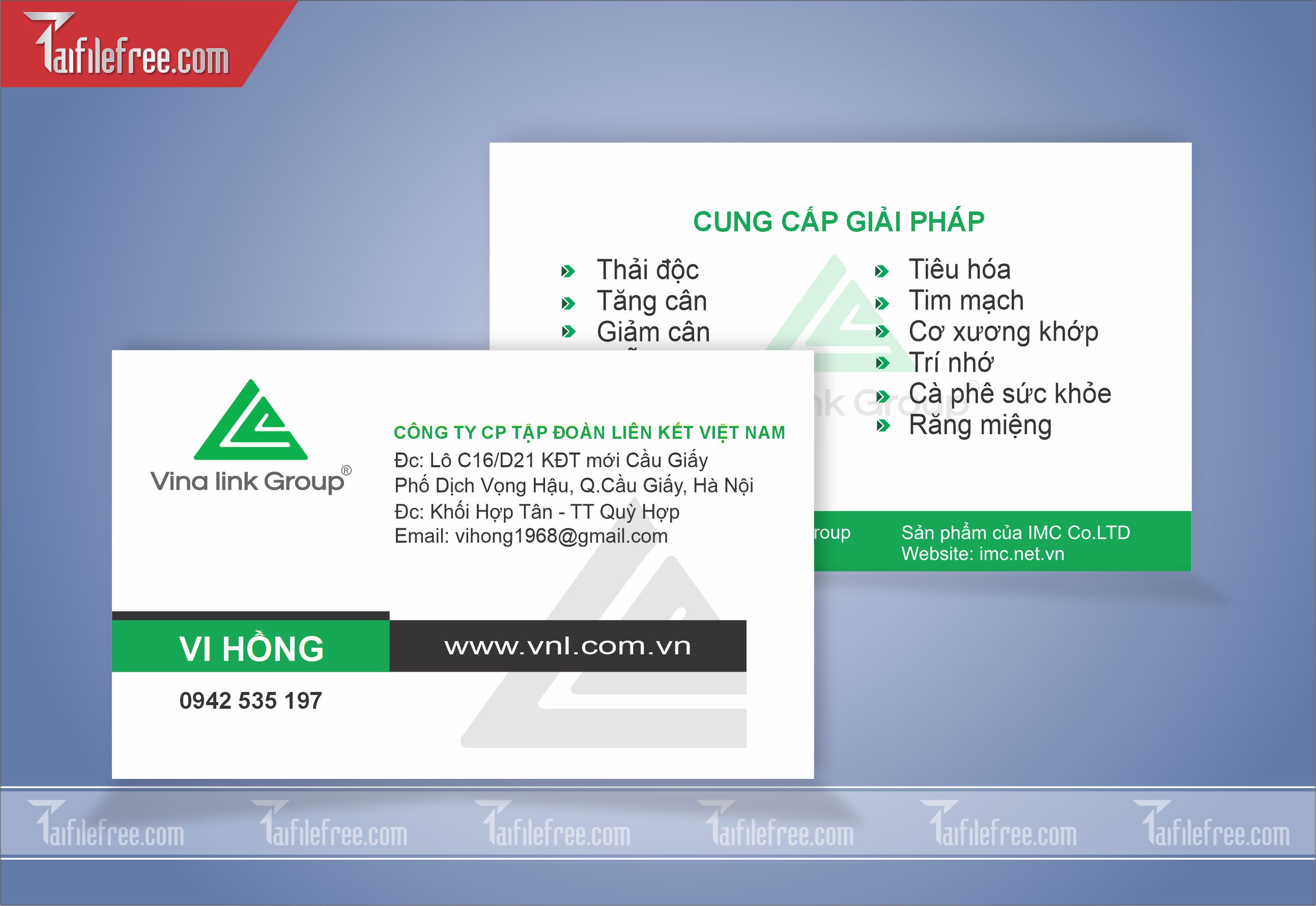 Danh Thiếp, Name Card Công Ty Giải Pháp Sức Khỏe_DT79