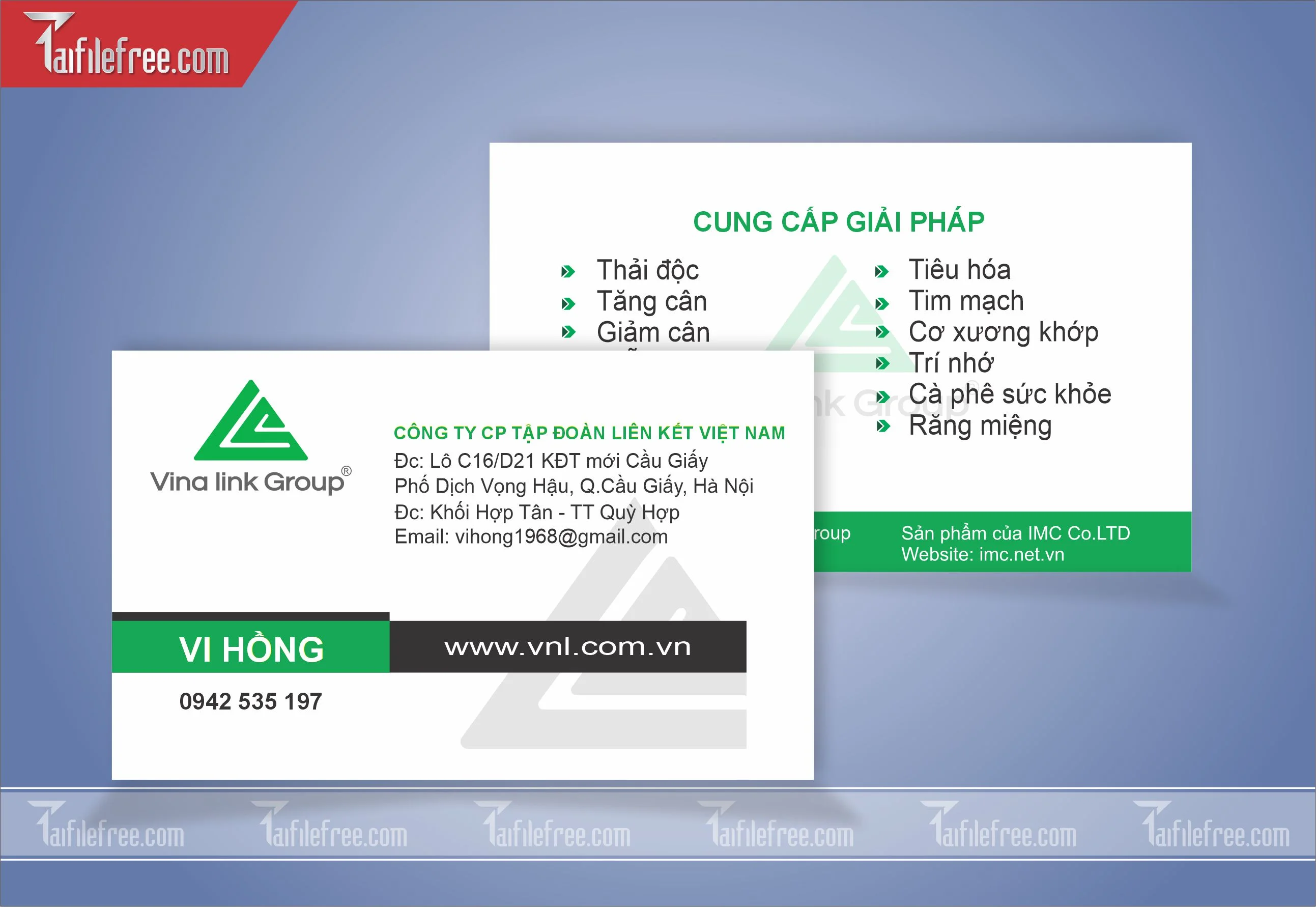 Danh Thiếp, Name Card Công Ty Giải Pháp Sức Khỏe_DT79
