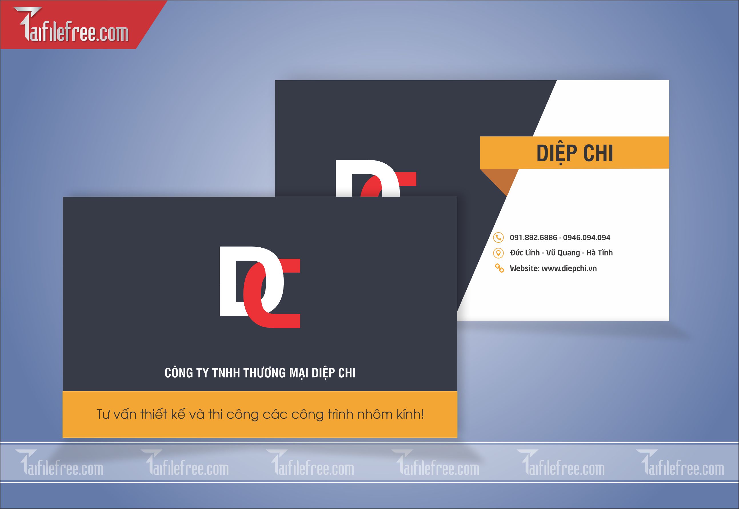Danh Thiếp, Name Card Công Ty Nhôm Kính_DT80