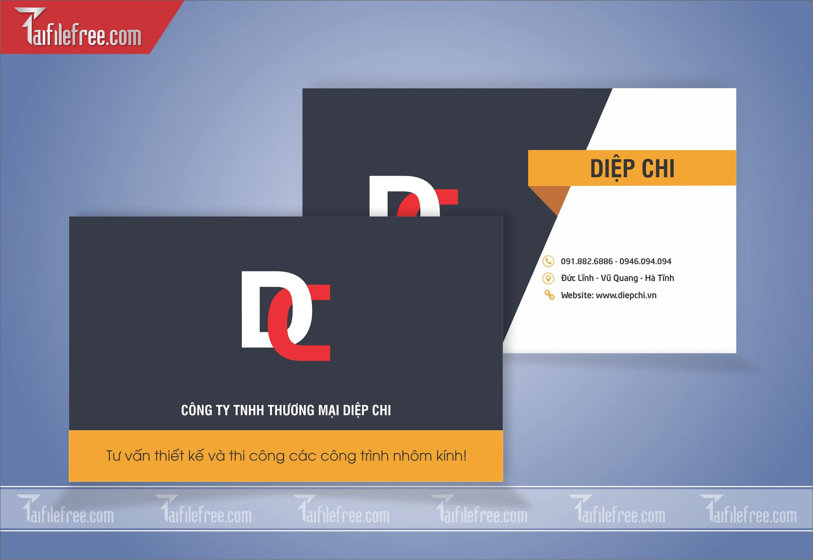 Danh Thiếp, Name Card Công Ty Nhôm Kính_DT80