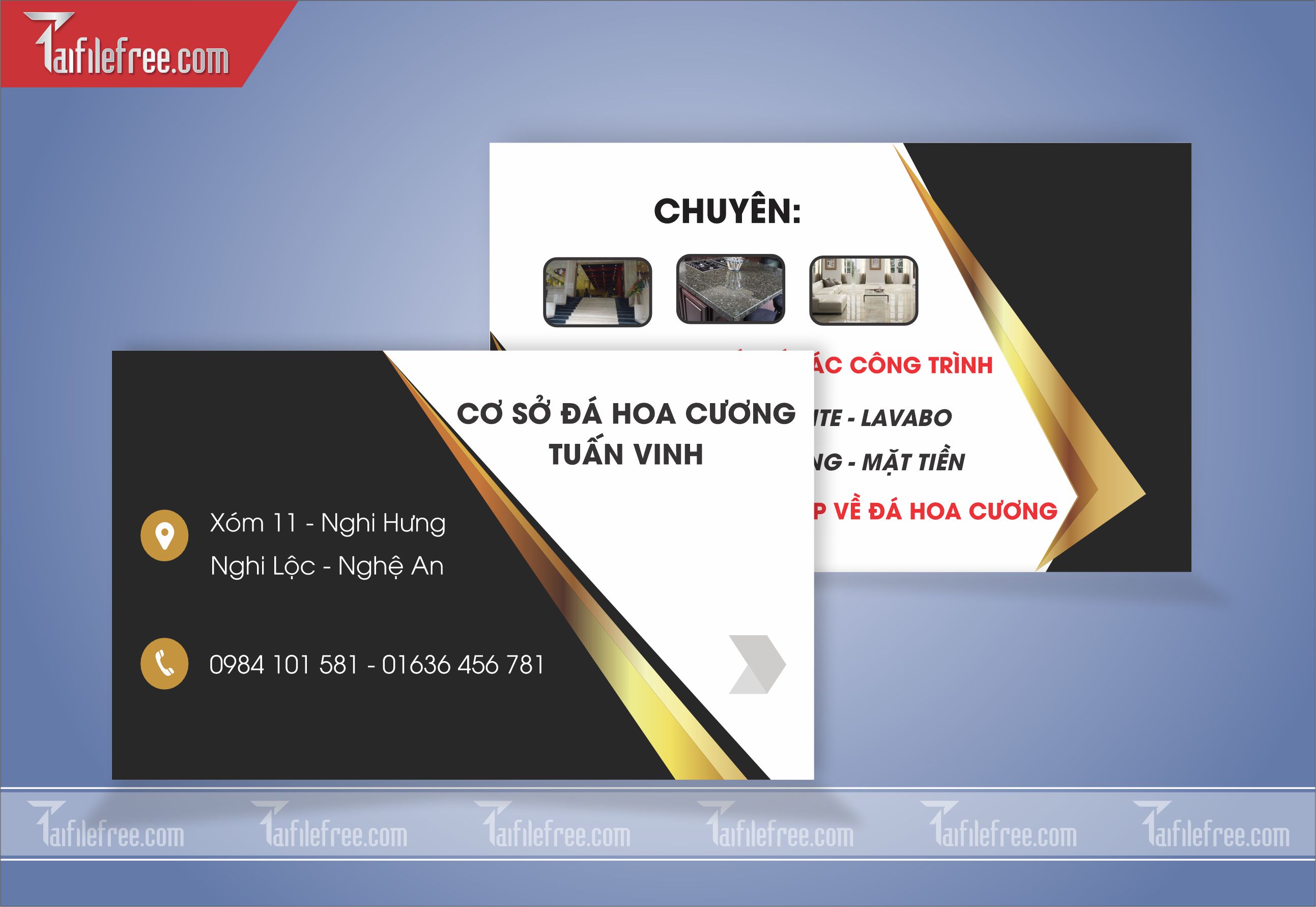 Danh Thiếp, Name Card  Công Ty Đá Hoa Cương_DT85