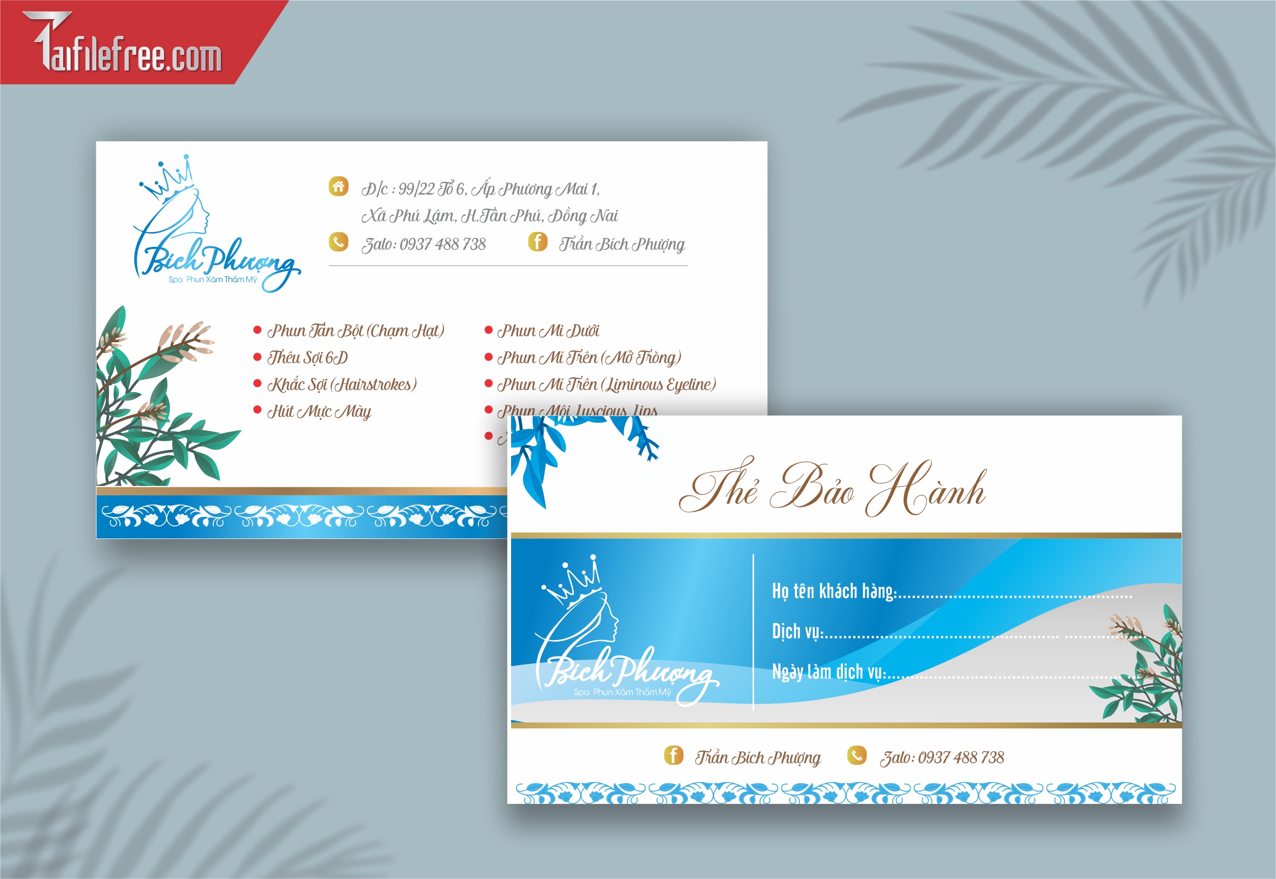 Danh Thiếp, Name Card Spa_DT98