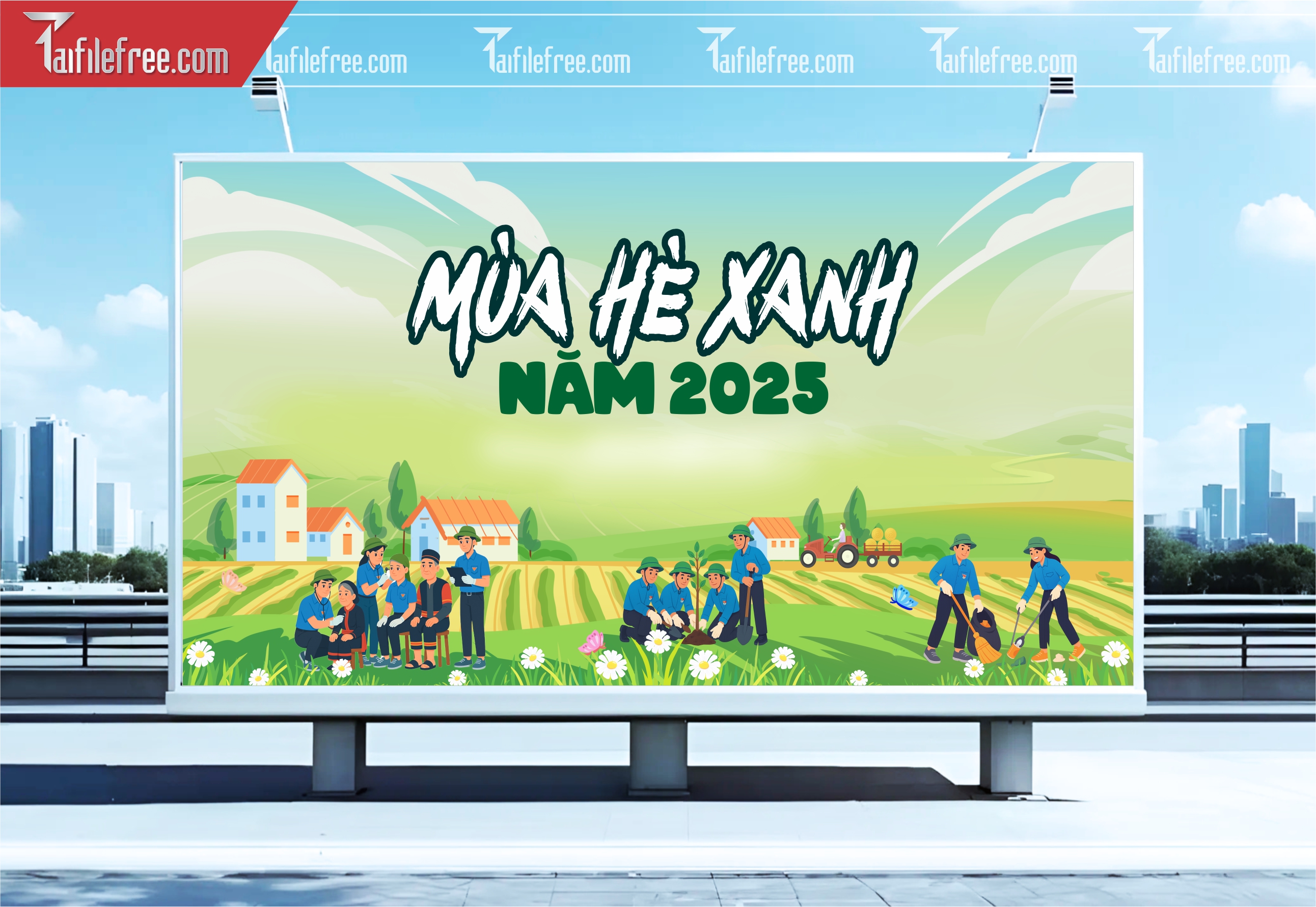 Mẫu Poster, Banner Mùa Hè Xanh TNCSHCM_DTN57