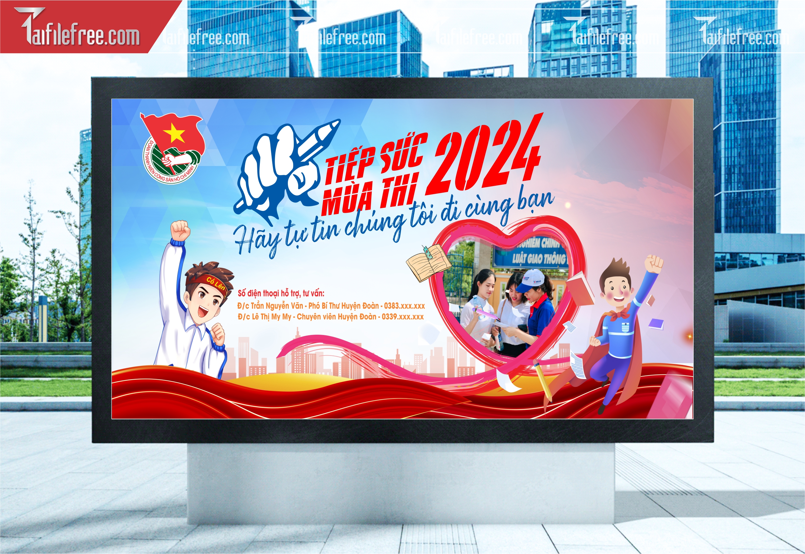 Mẫu Poster, Banner Tiếp Sức Mùa Thi TNCSHCM_DTN64