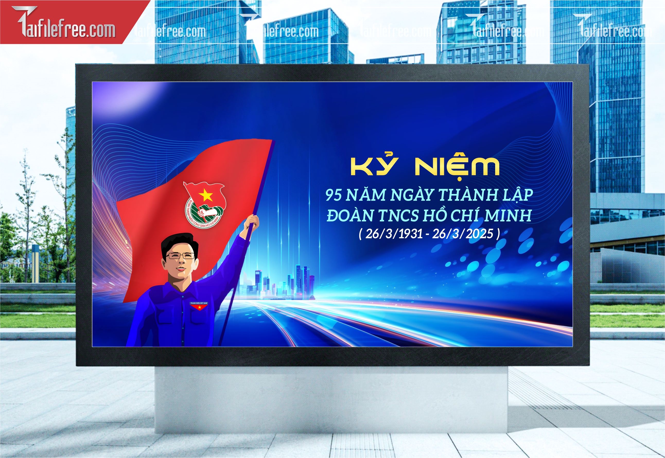 Mẫu Poster, Banner Kỷ Niệm Ngày Thành Lập Đoàn TNCSHCM_DTN66